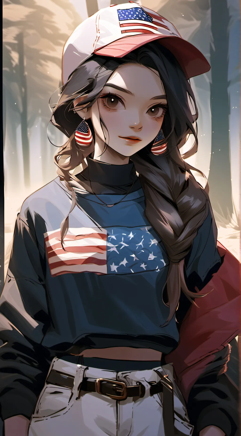 ai character: USA countryhuman background