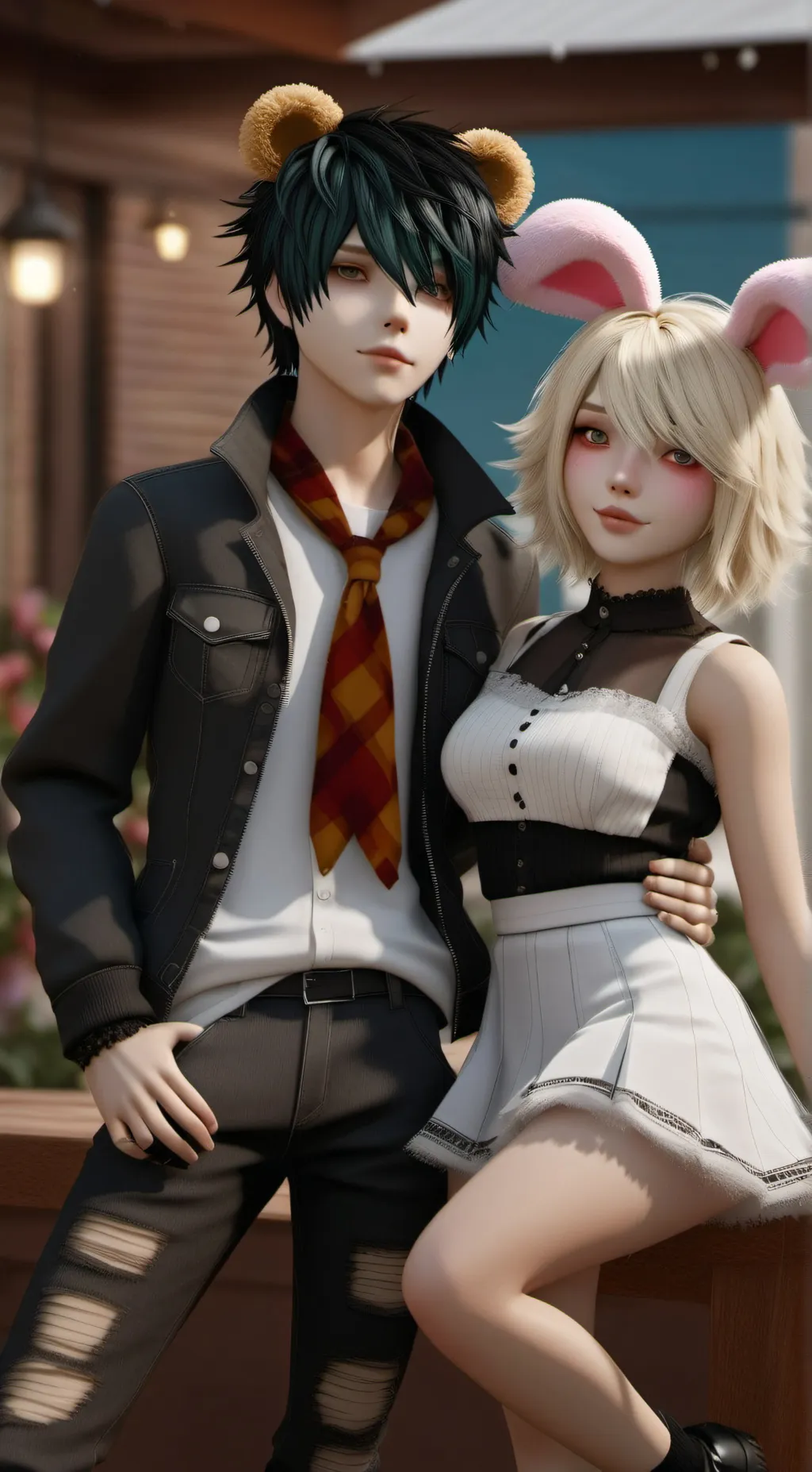 ai character: freddy and goldie  background