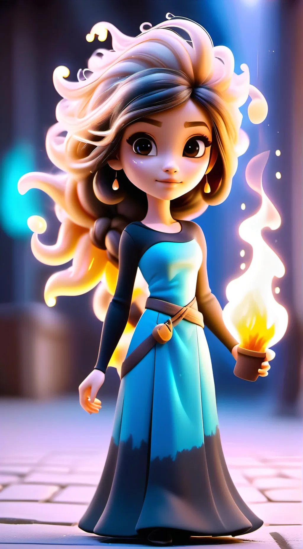 ai character: ember background