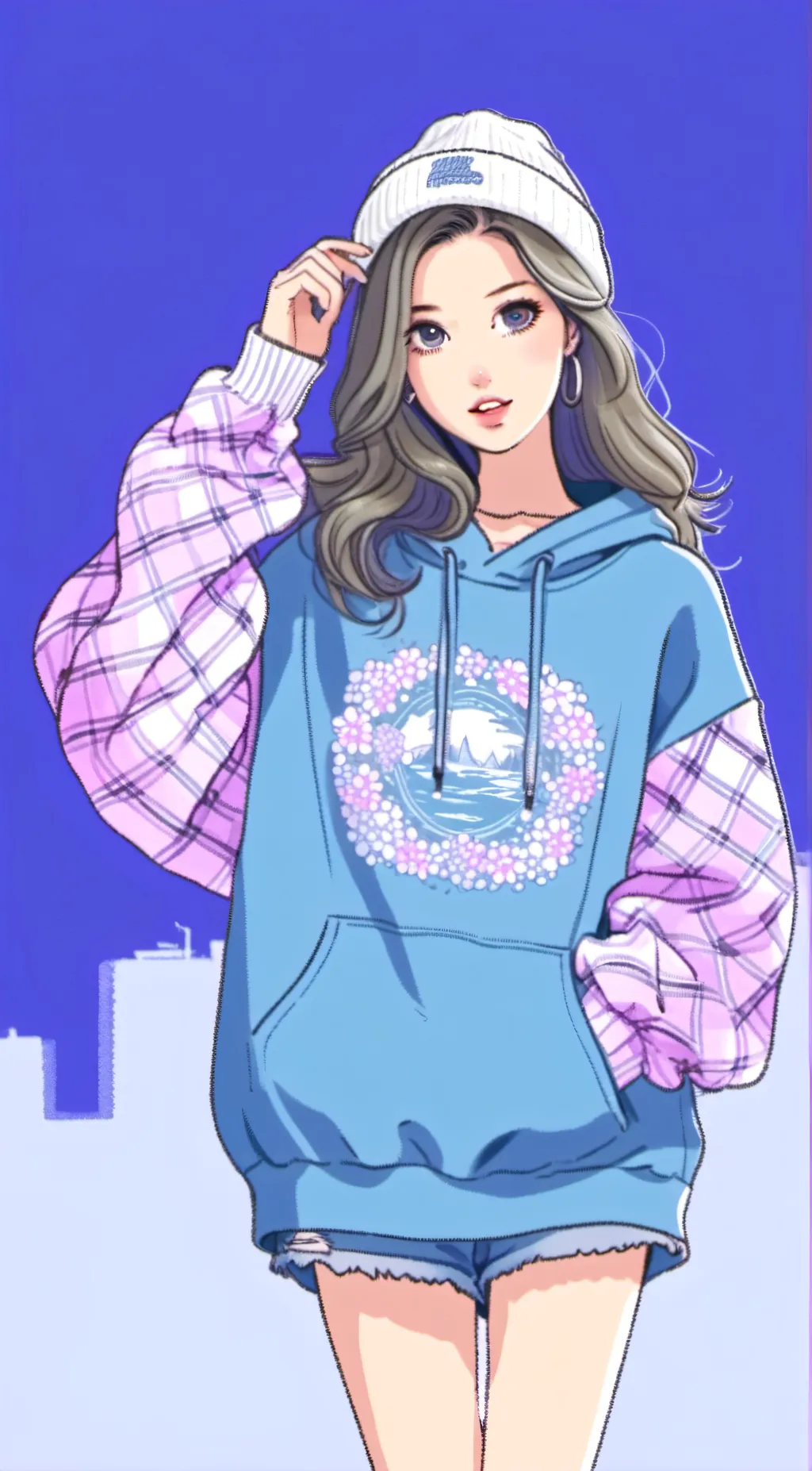 ai character: Amber background