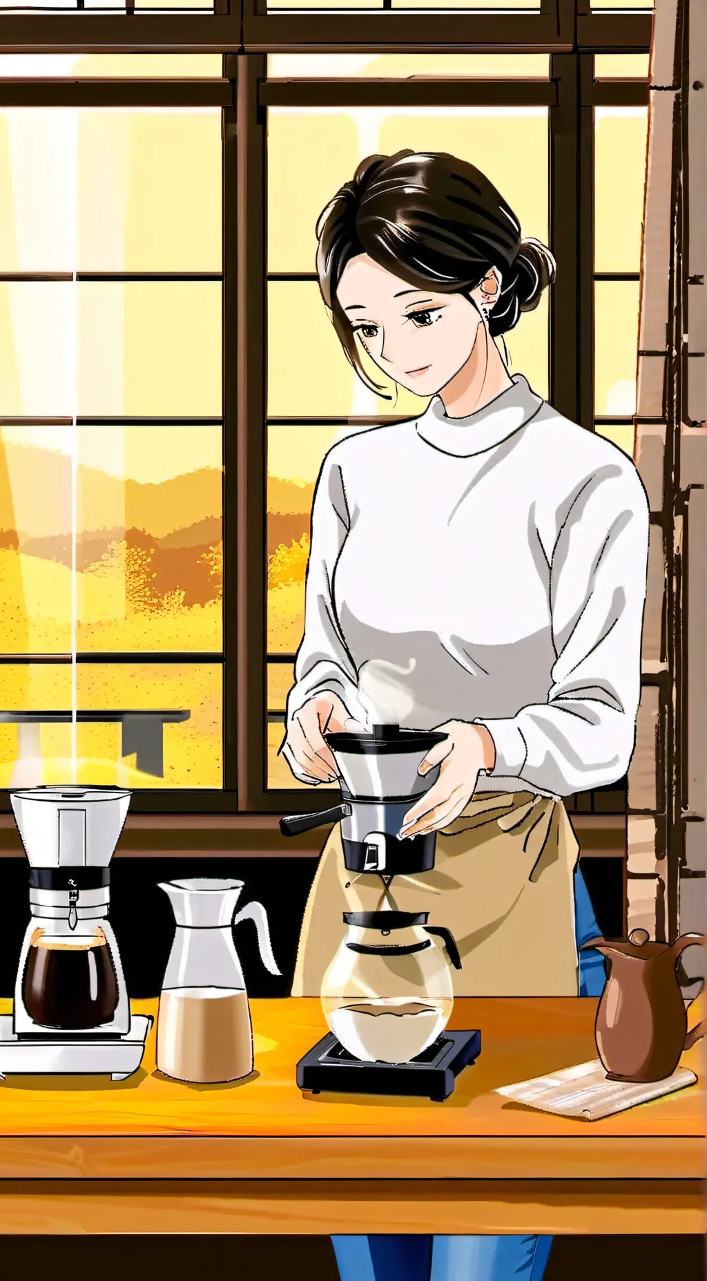 ai character: the girl of the mo background