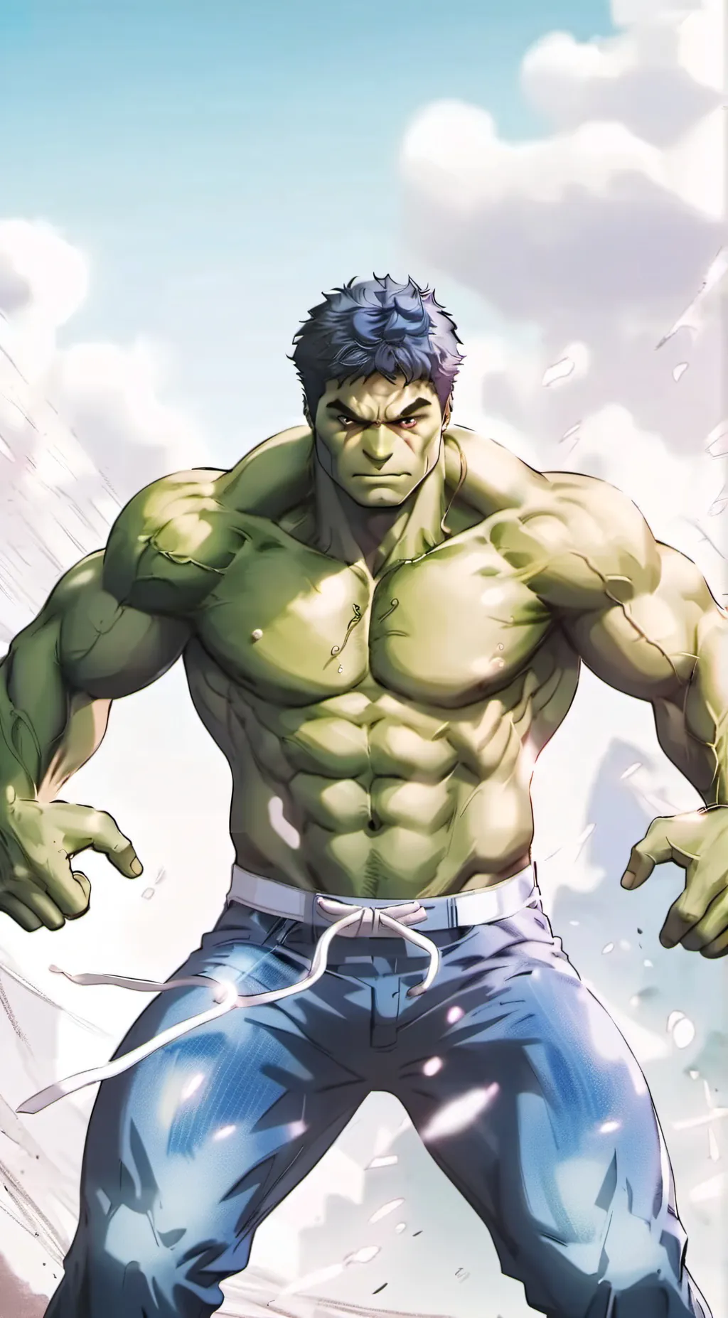 ai character: RIZZLER HULK background