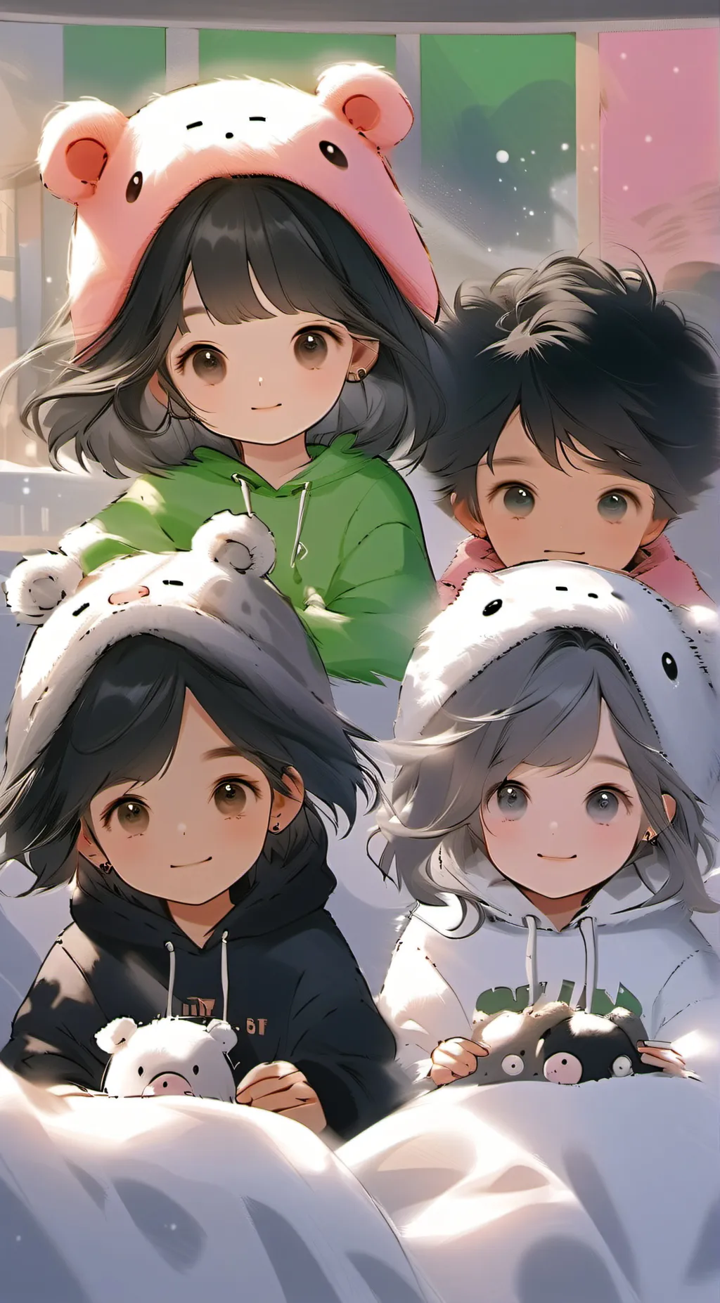 ai character: random kids  background