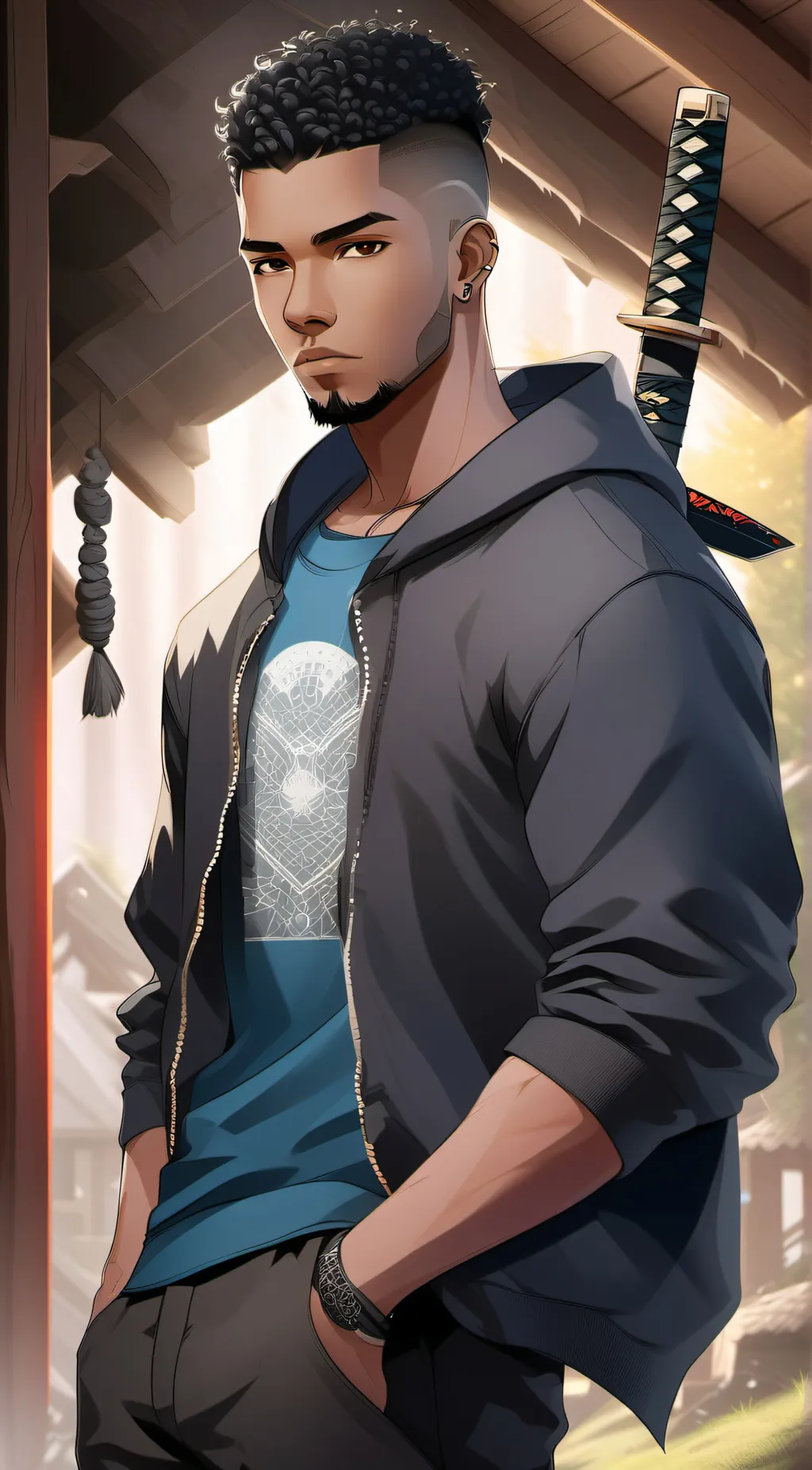 ai character: Makai Wilson/Mr m background