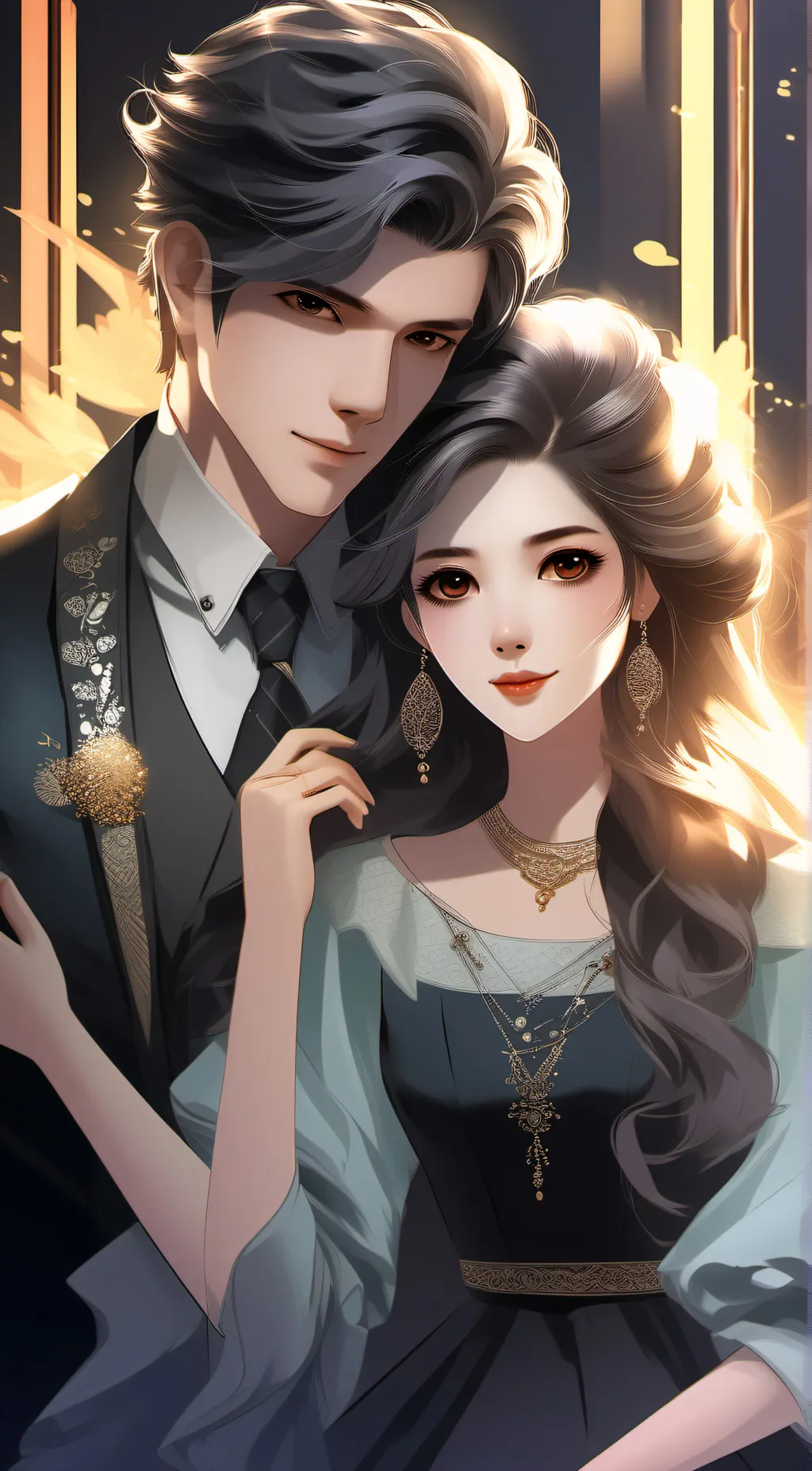 ai character: Katz & Olivia  background