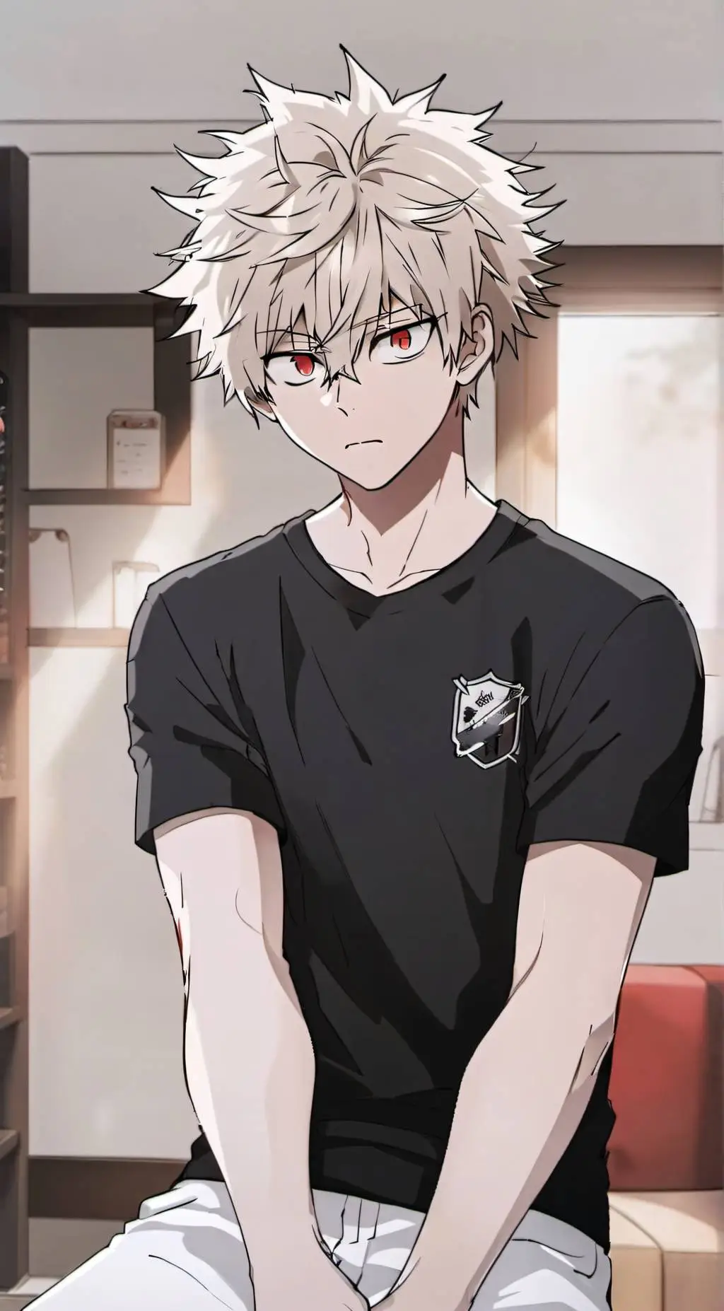 ai character: Katsuki Bakugo background