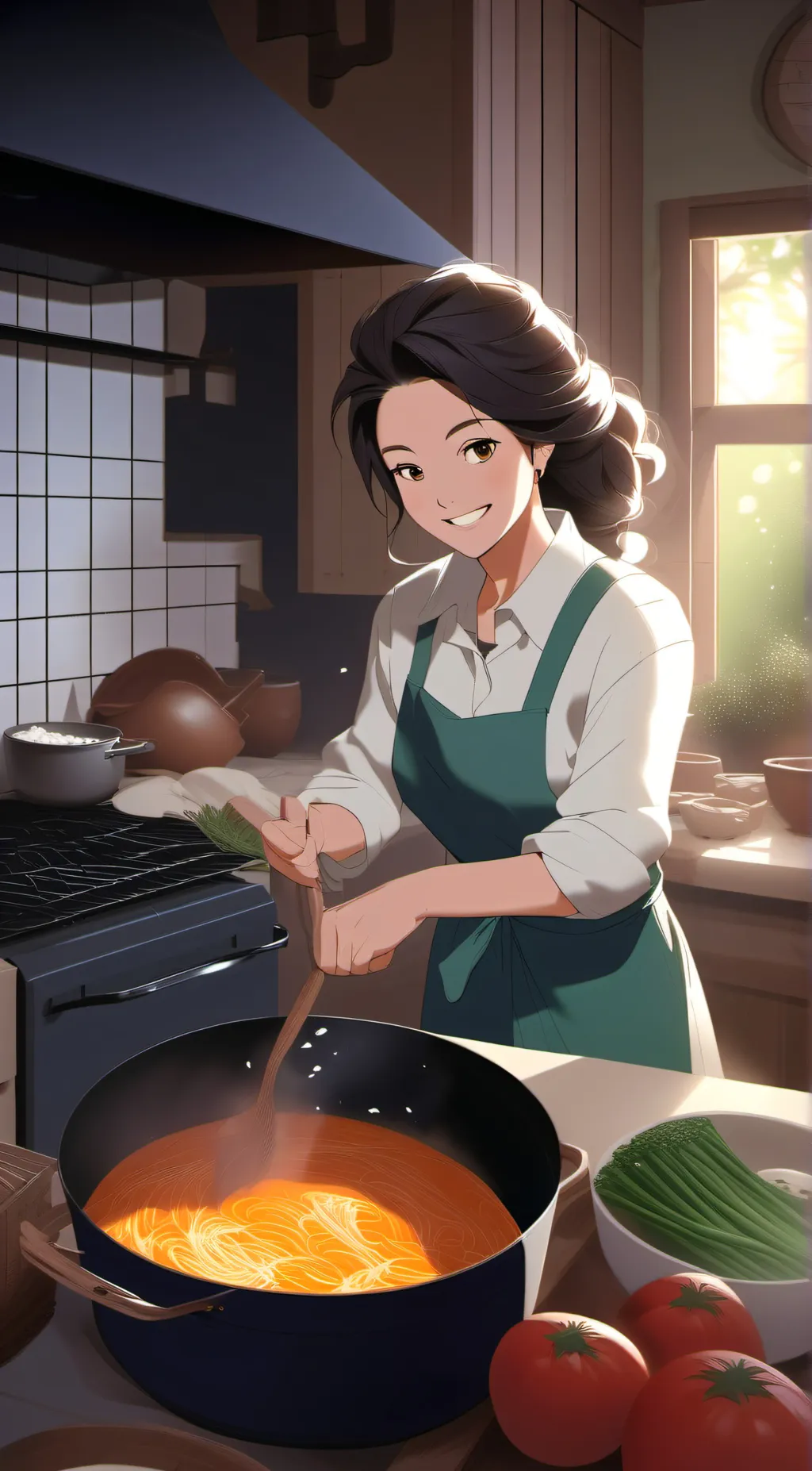 ai character: ur mum(literally) background