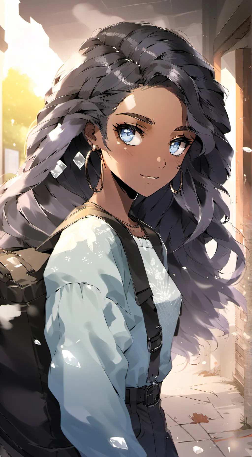 ai character: Lia seashade background