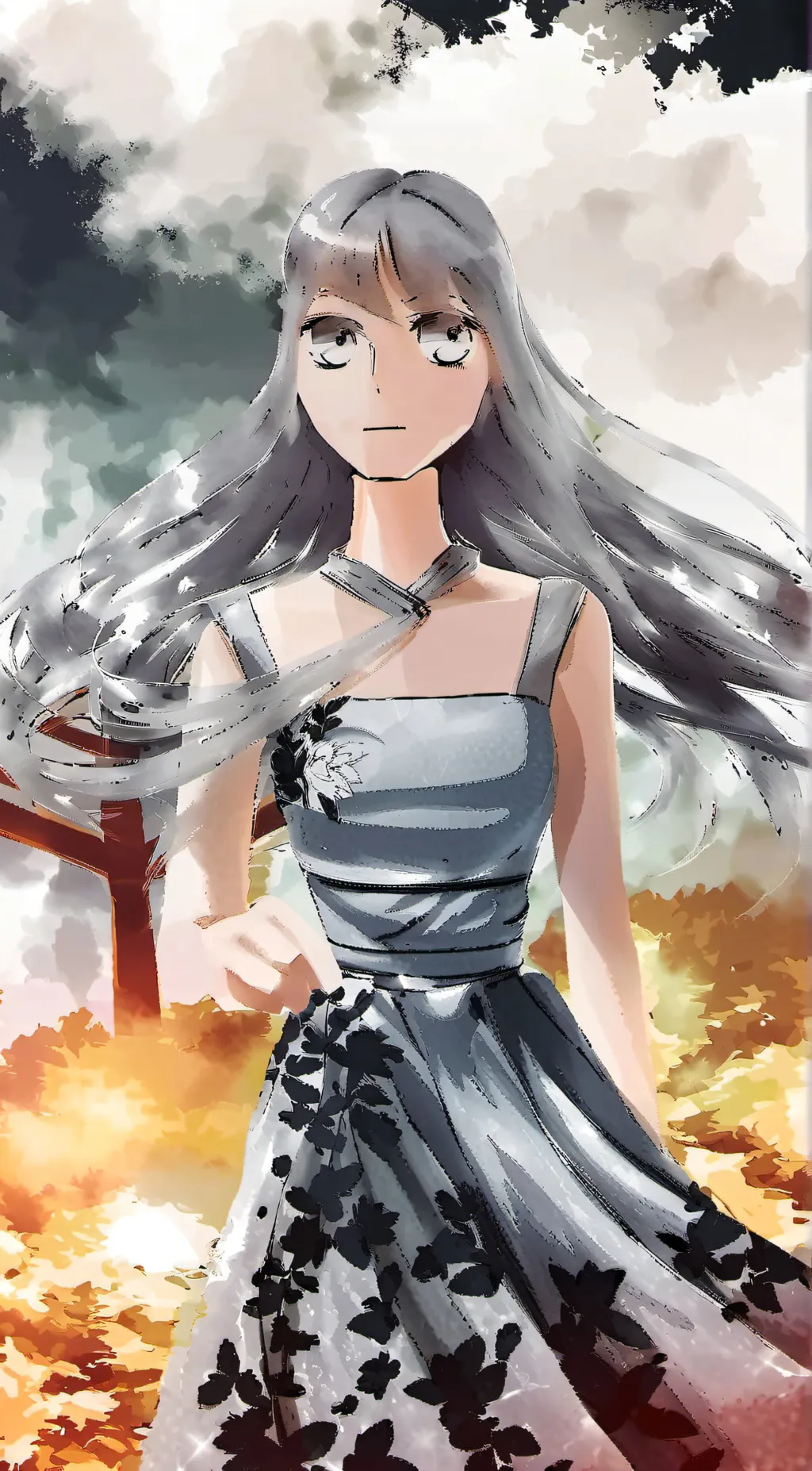 ai character: rain rainbow frien background