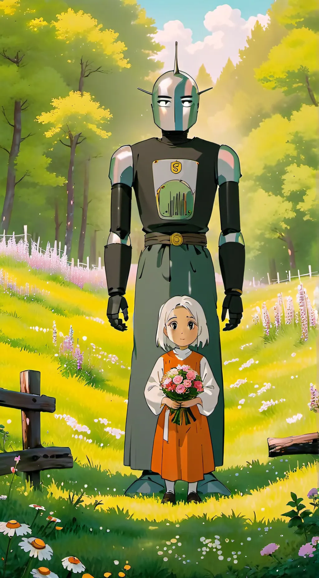 ai character: sing along robot  background