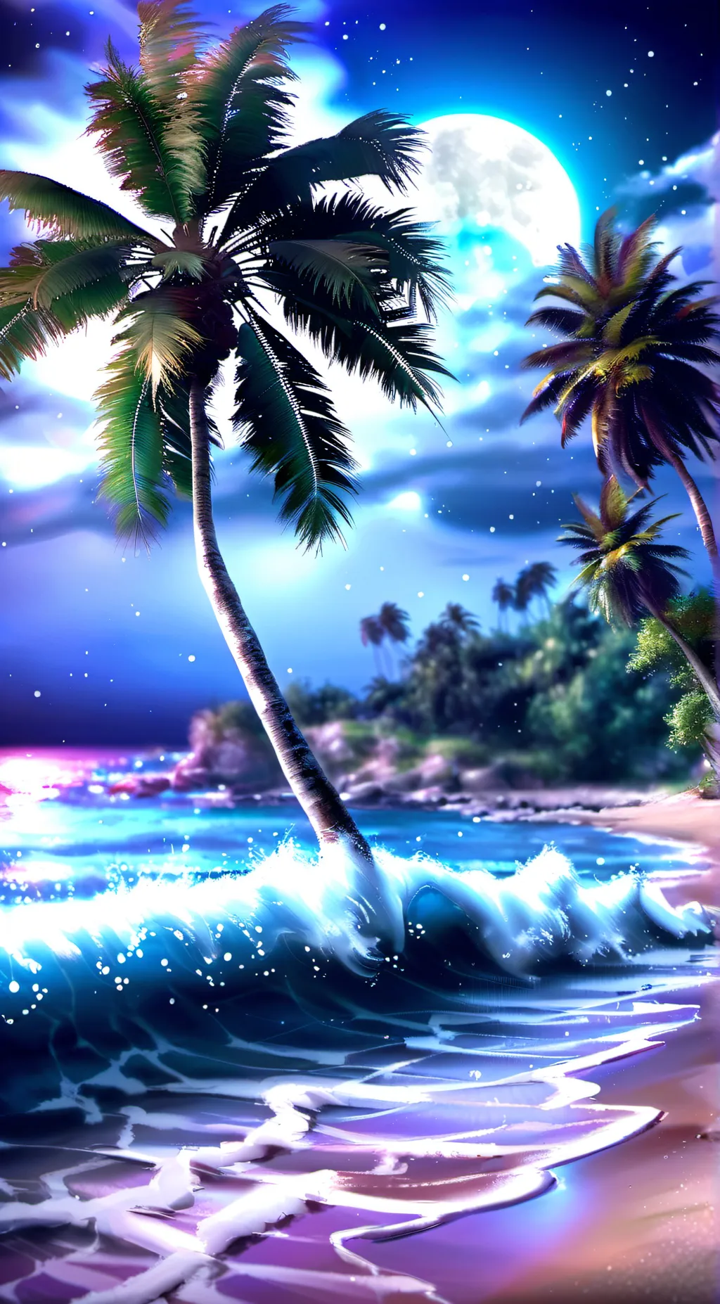 ai character: kny beach party 🌊 background