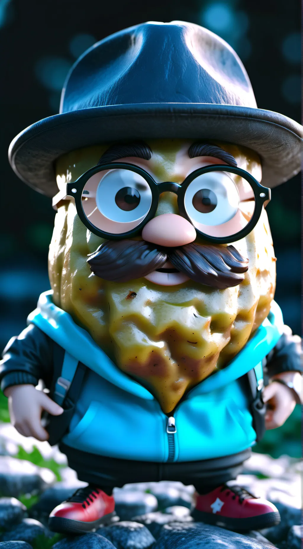 ai character: Ultra Swag Potato background