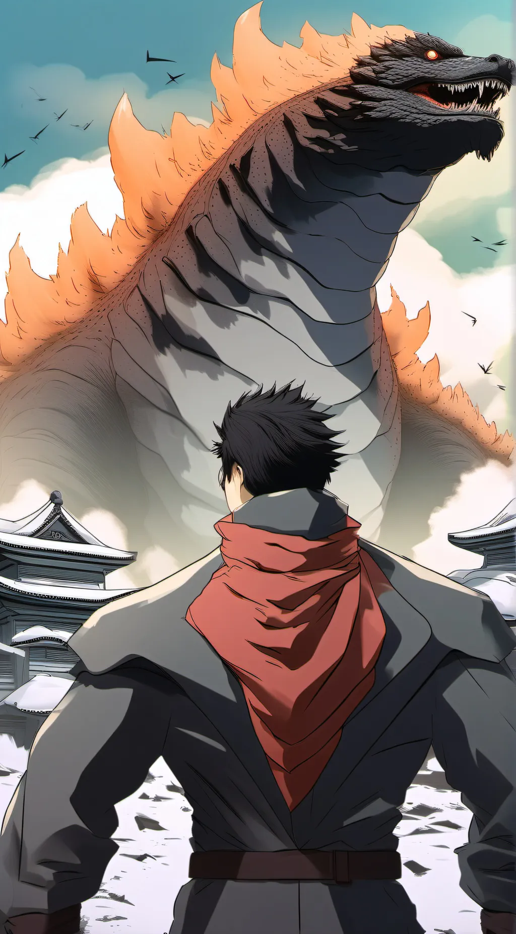 ai character: shin godzilla background