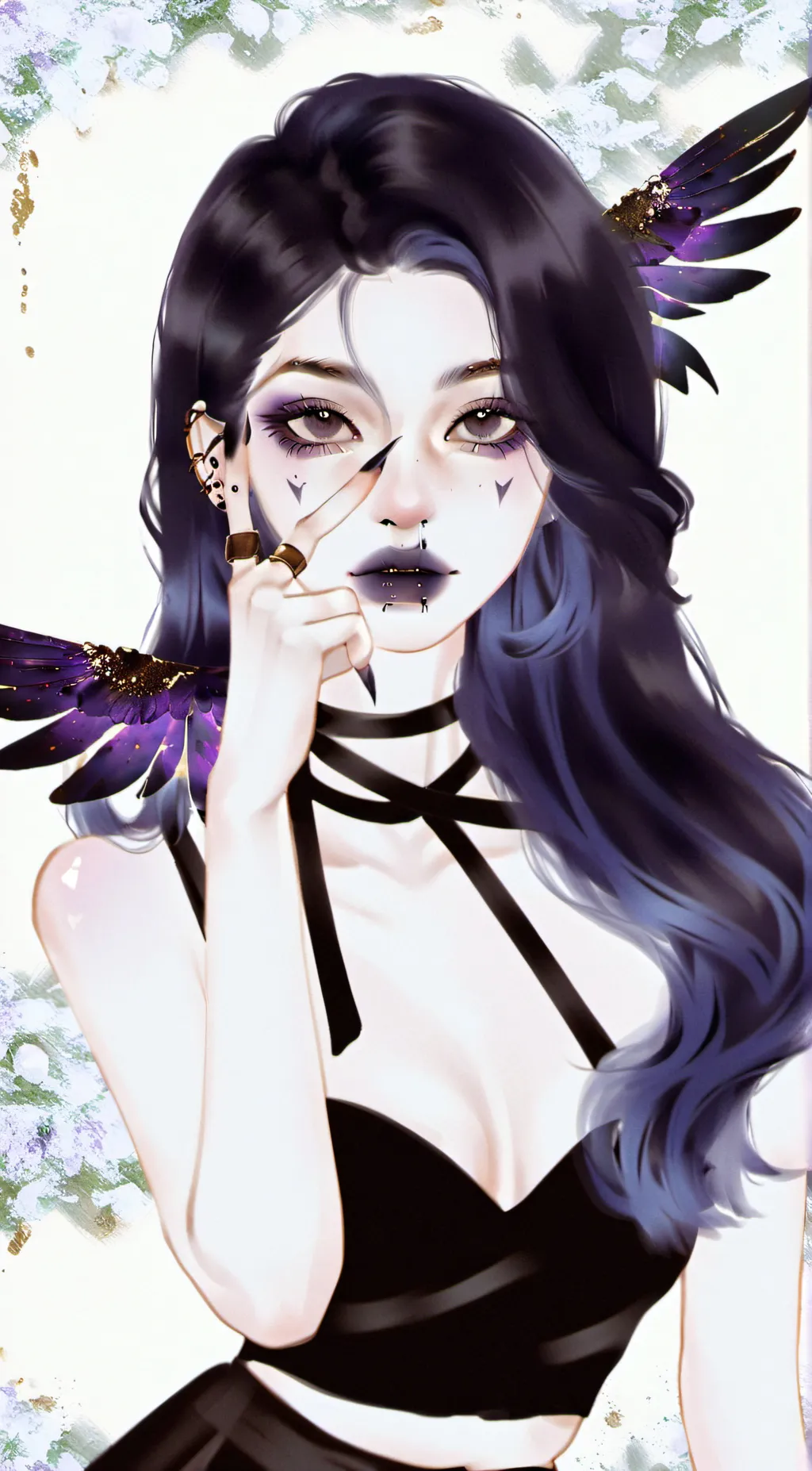 ai character: my oc: raven  background