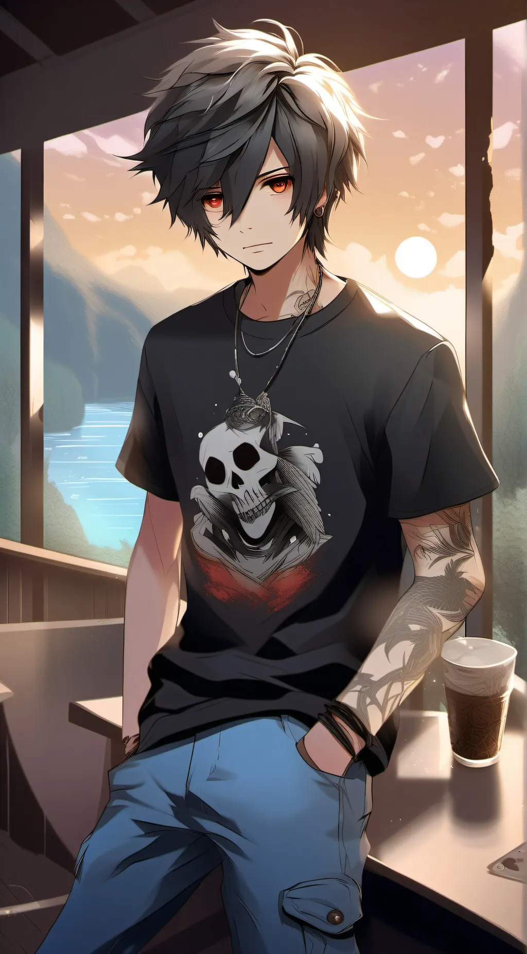 ai character: Kayden  background