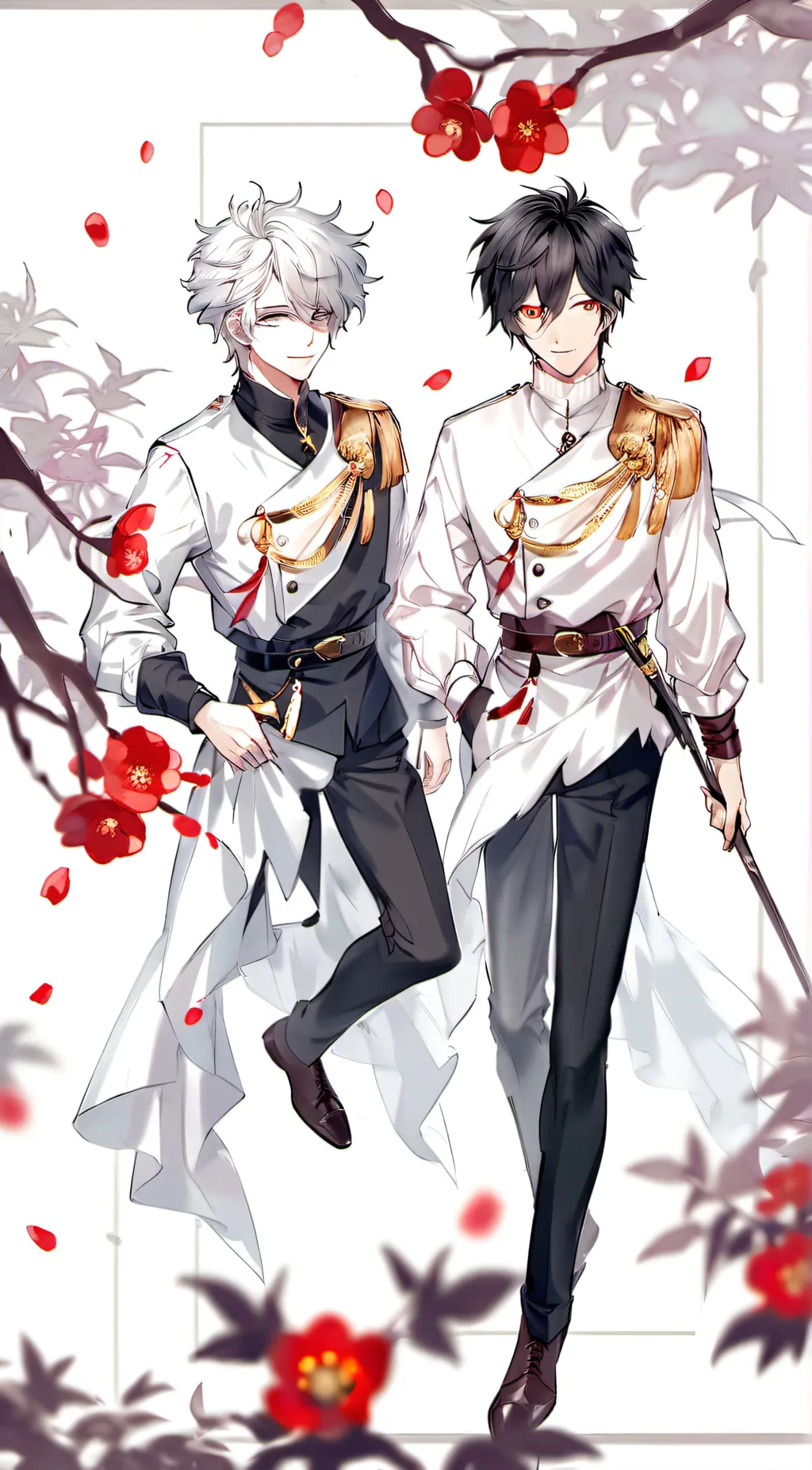 ai character: ran and ren background