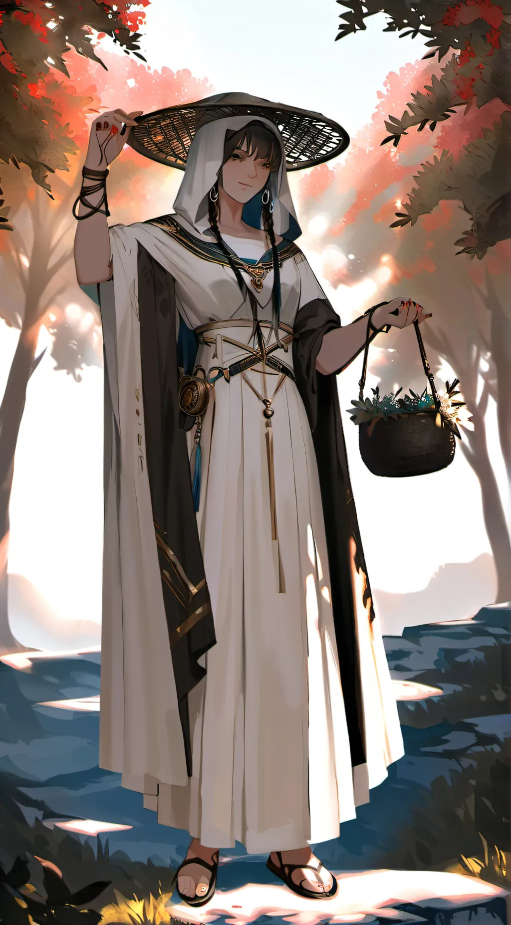 ai character: Elaine  background