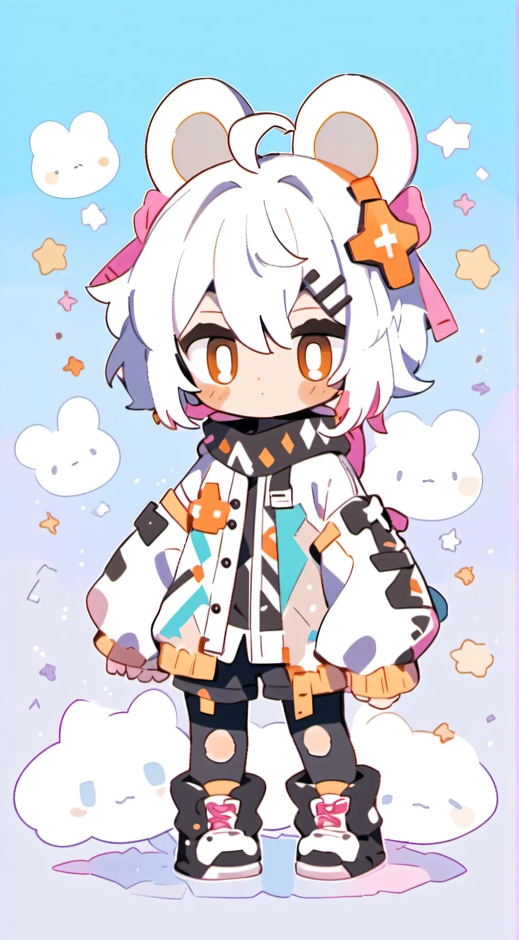 ai character: STARRY  background