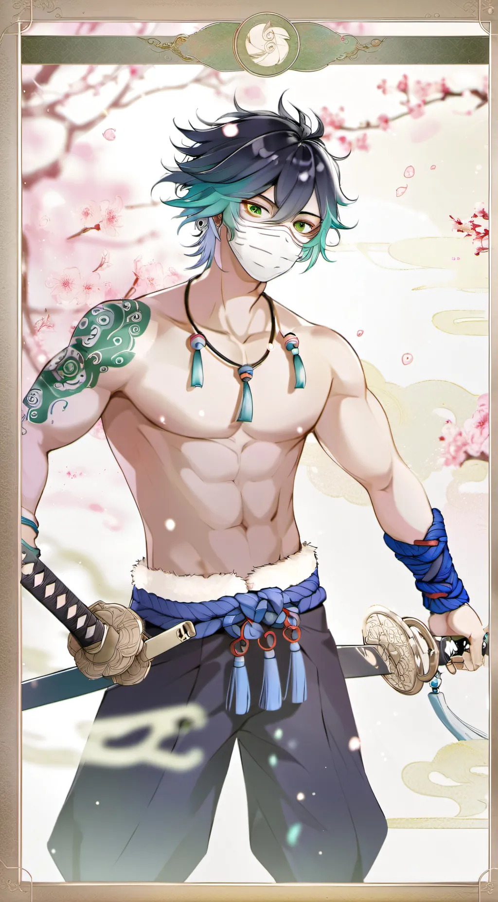 ai character: Inosuke Hashibira background