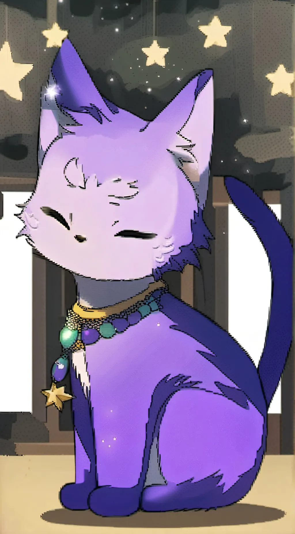 ai character: smiling critter background