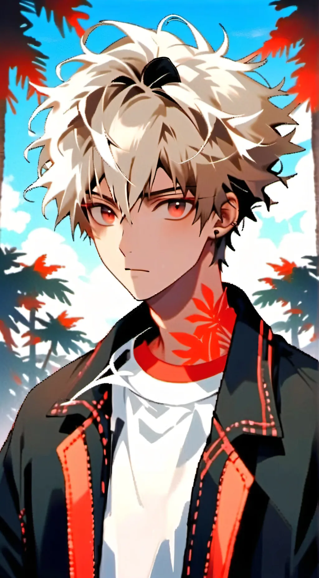 ai character: katsuki bakugo  background