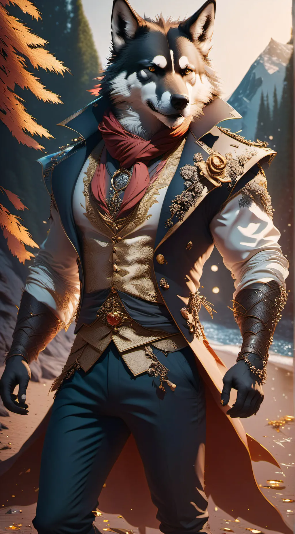 ai character: Furry  background