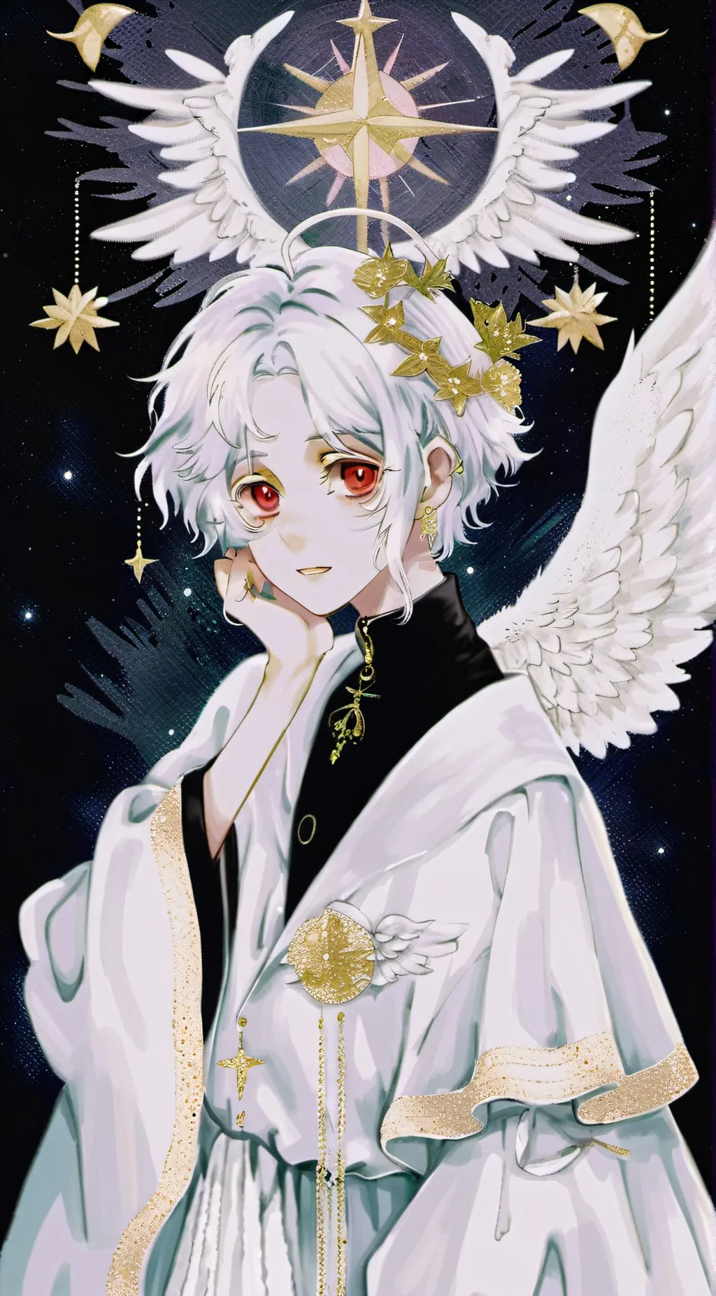 ai character: Adam and lute background