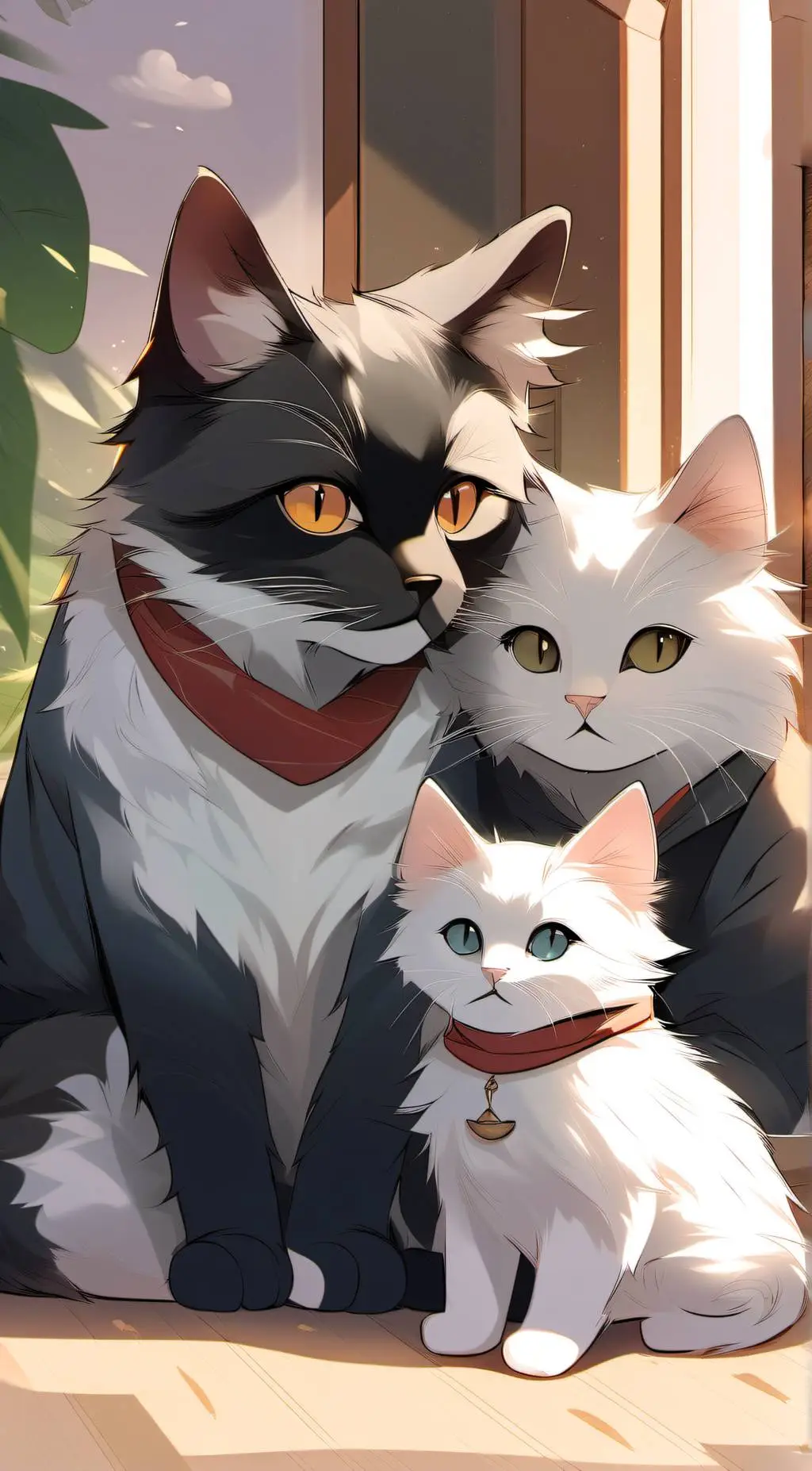 ai character: Cat family  background