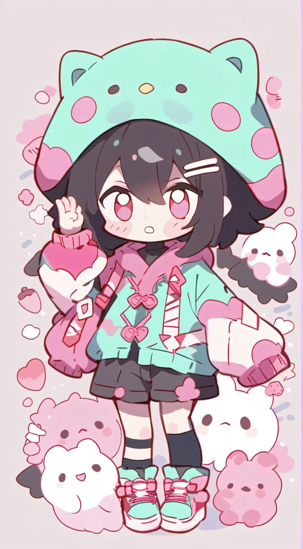 ai character: Miss circle background