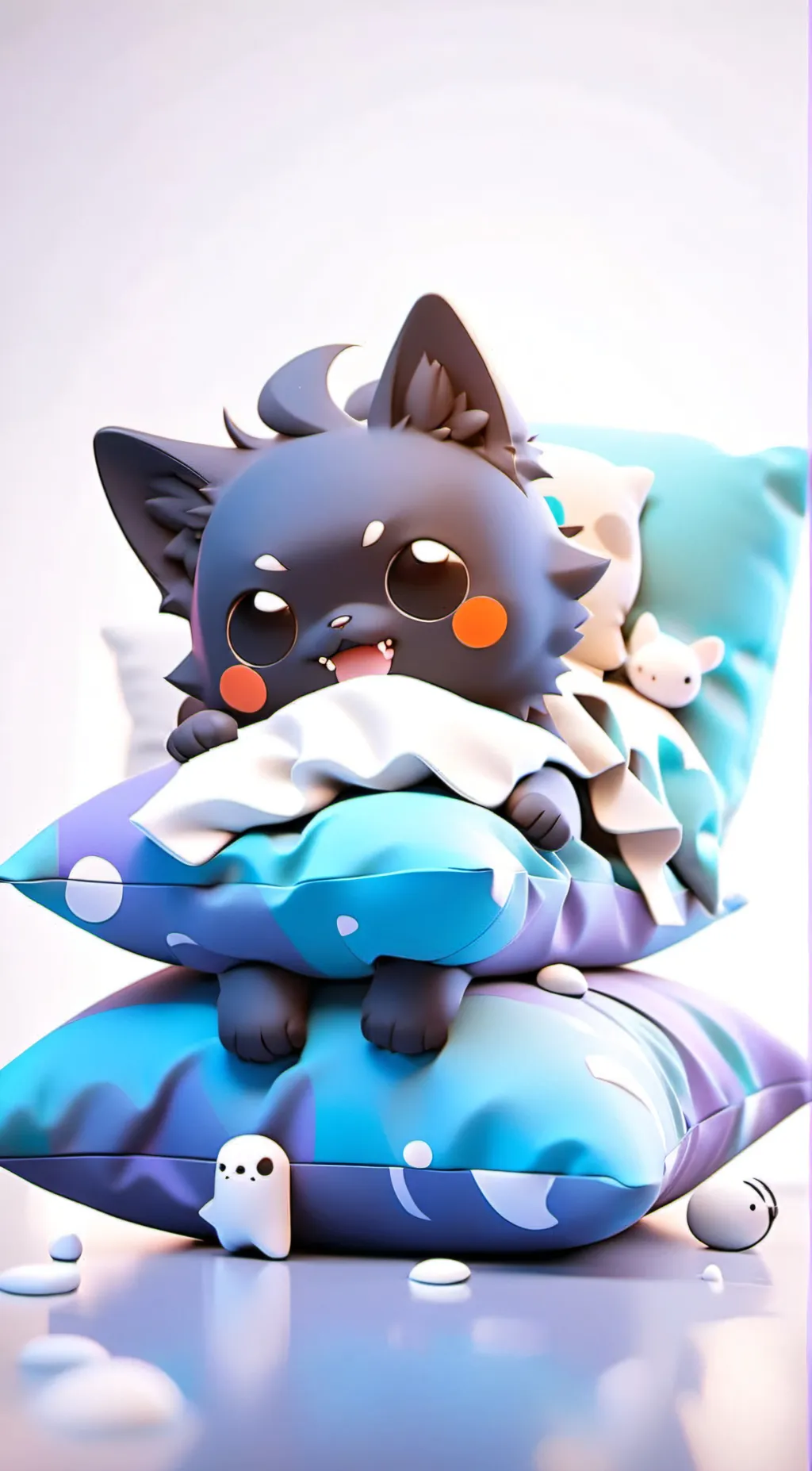 ai character: black cat background