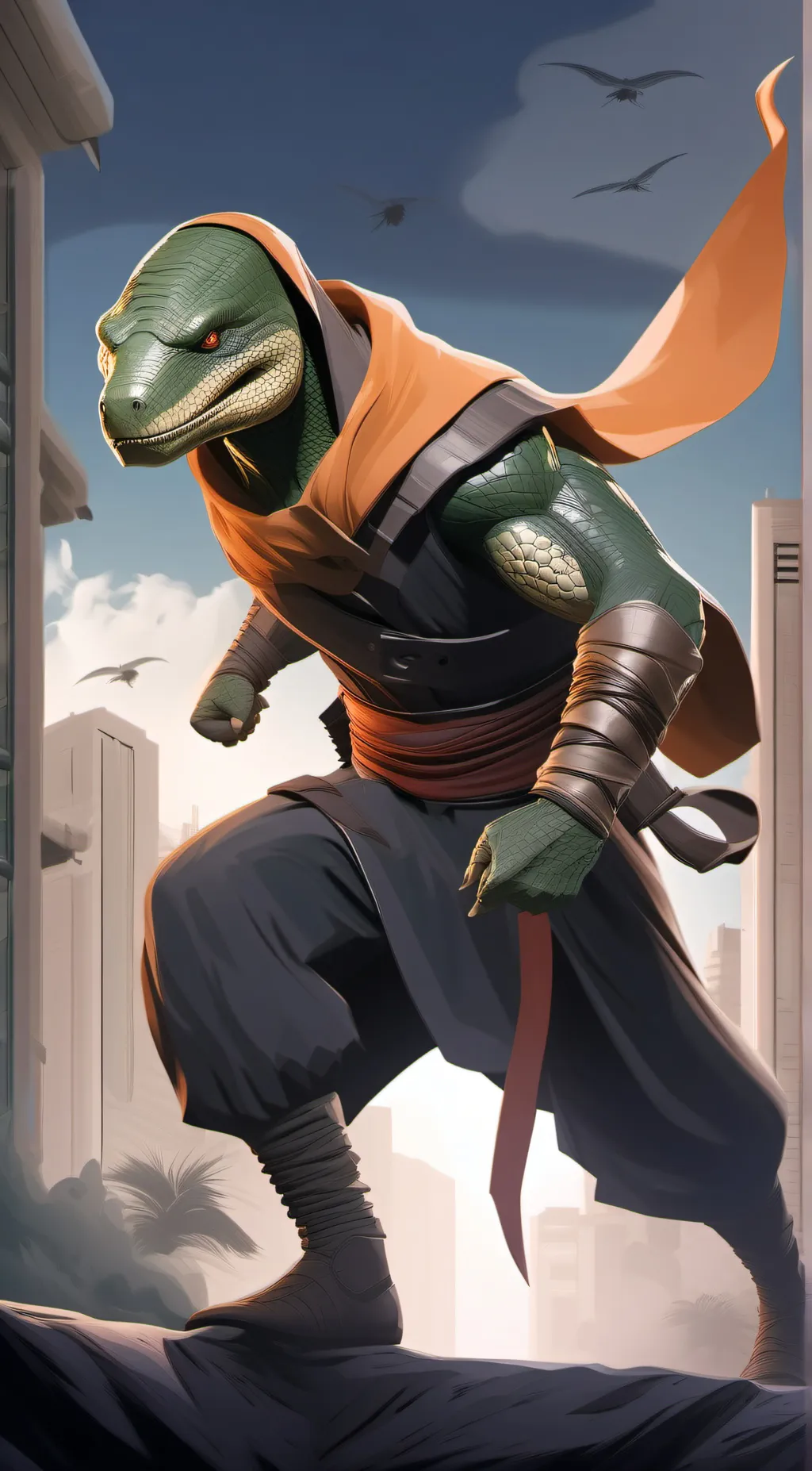 ai character: reptile mk1 background