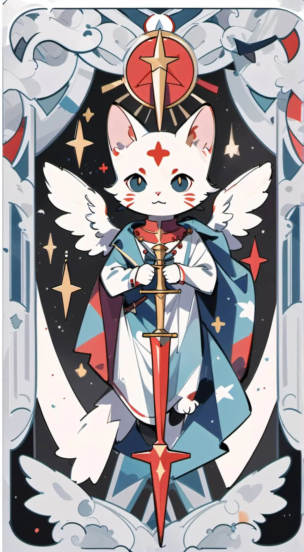 ai character: cupid cat background