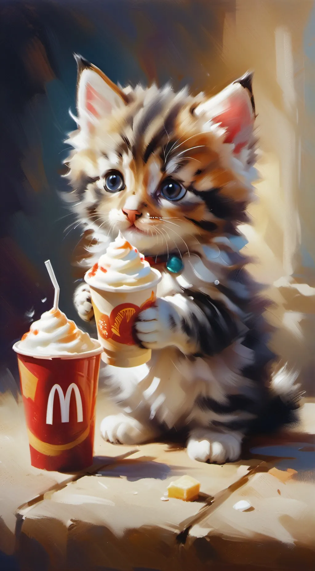 ai character: ANNOYING kitten  background