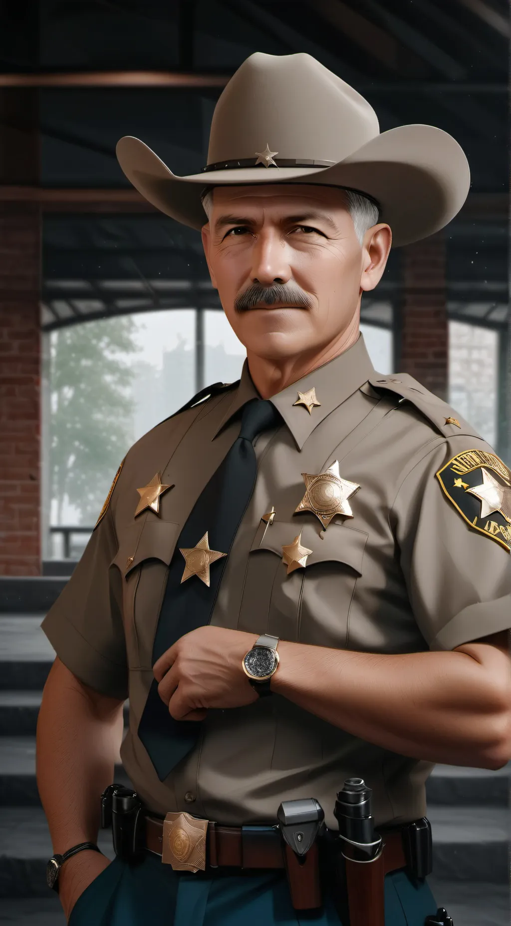 ai character: deputy John  background