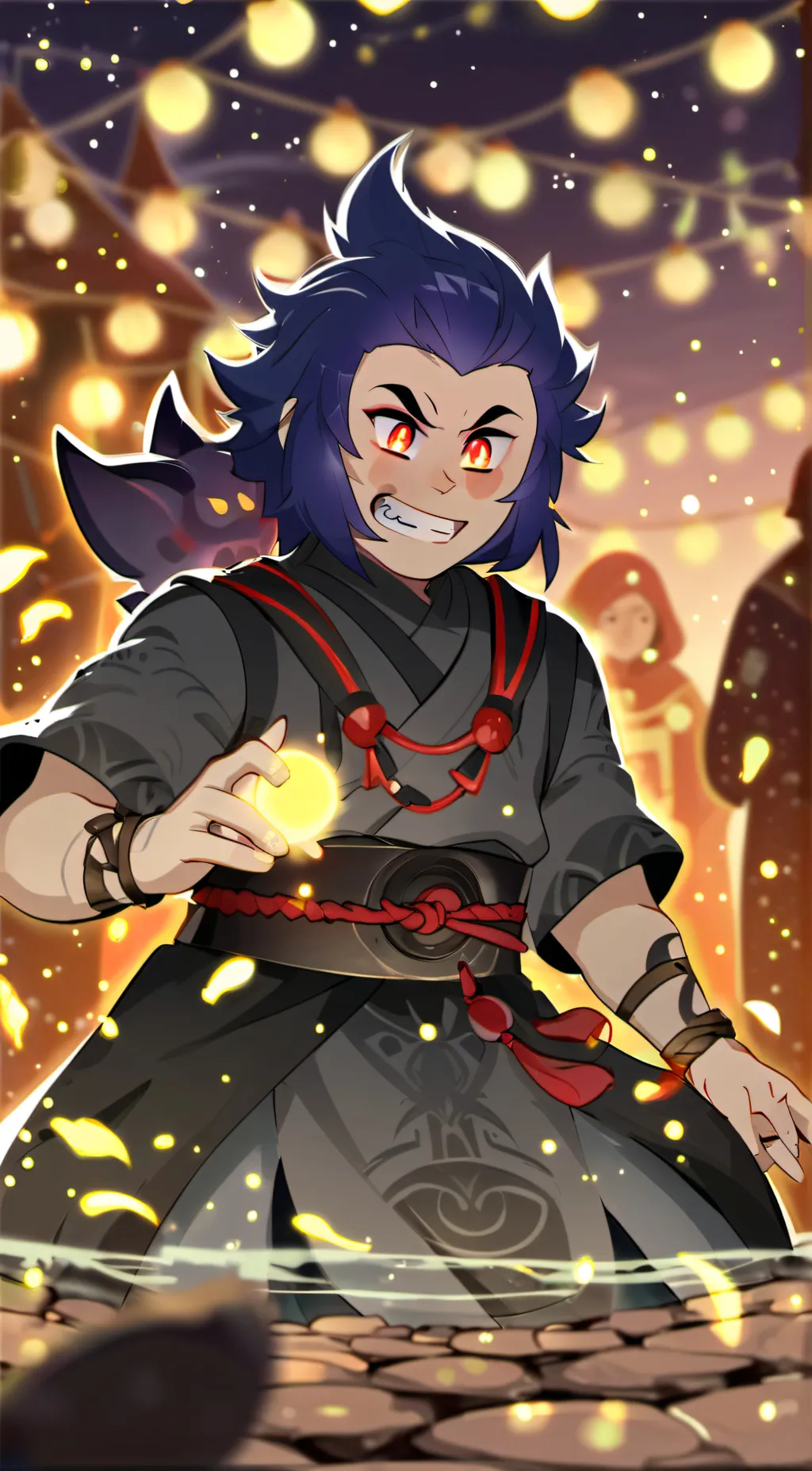 ai character: Macague  background