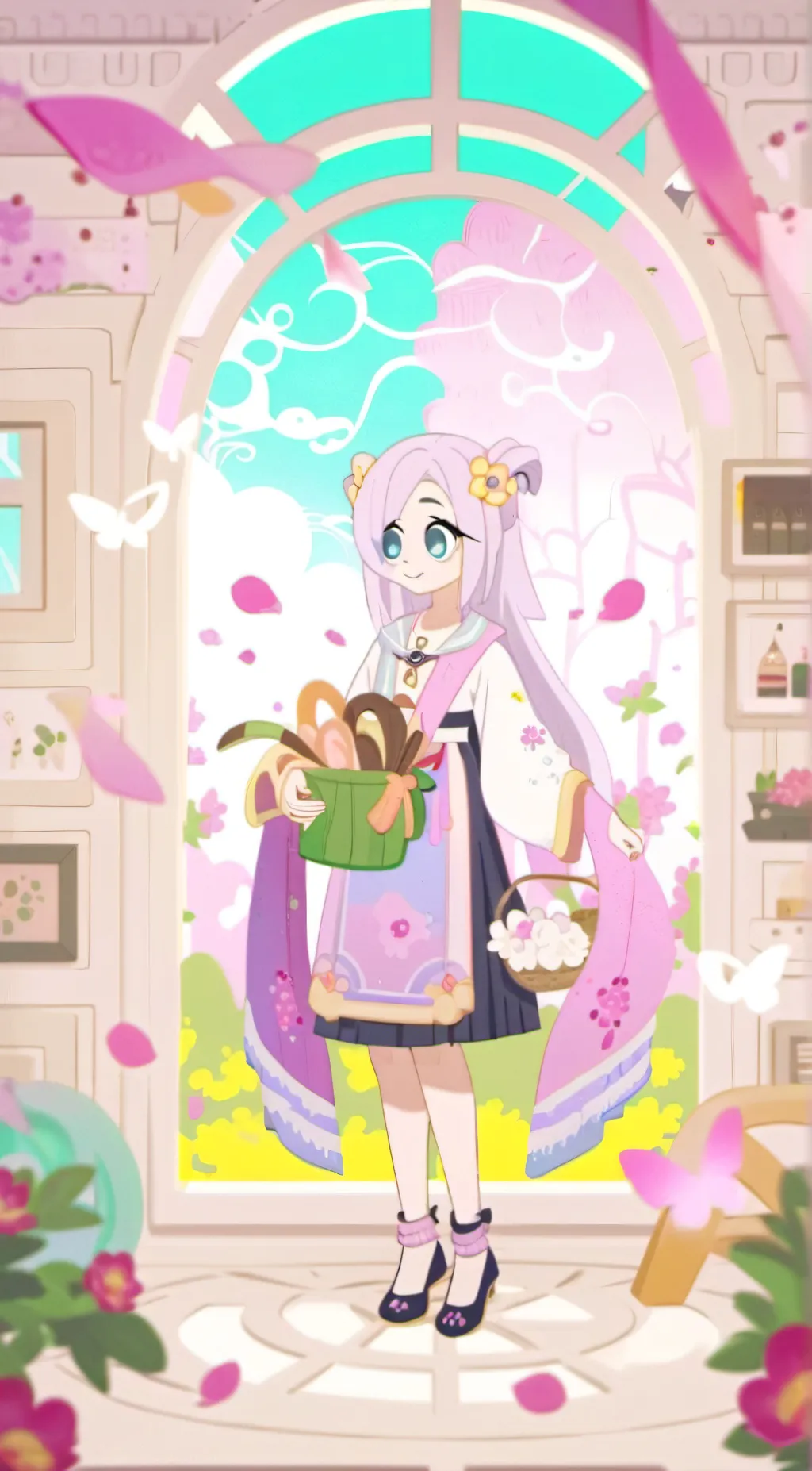 ai character: fluttershy  background