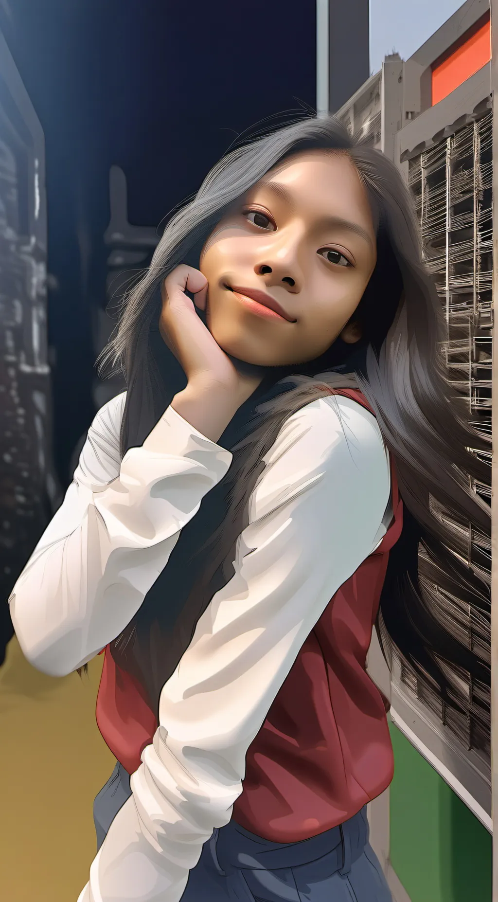 ai character: Giselle 🤍 background