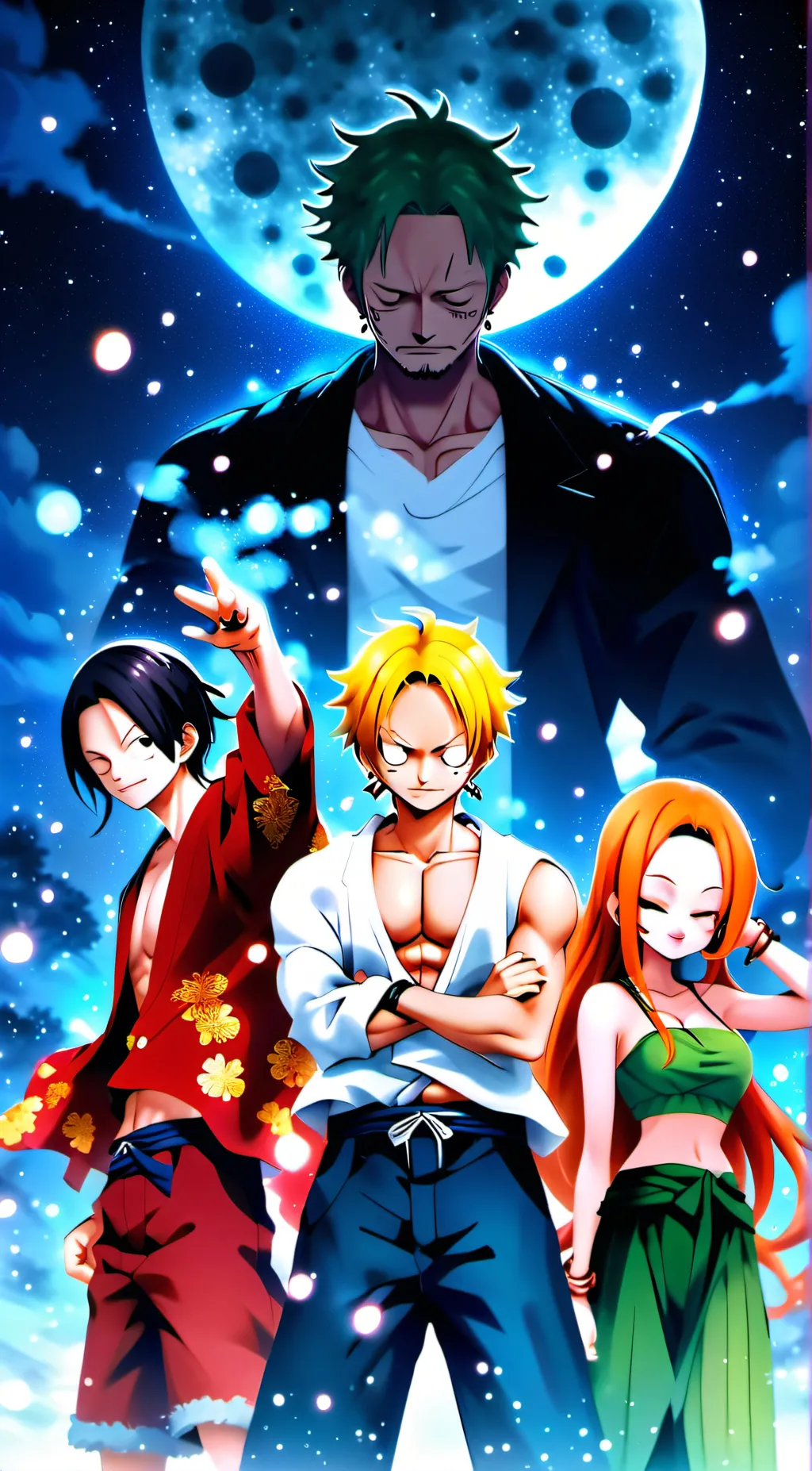 ai character: money d. luffy background