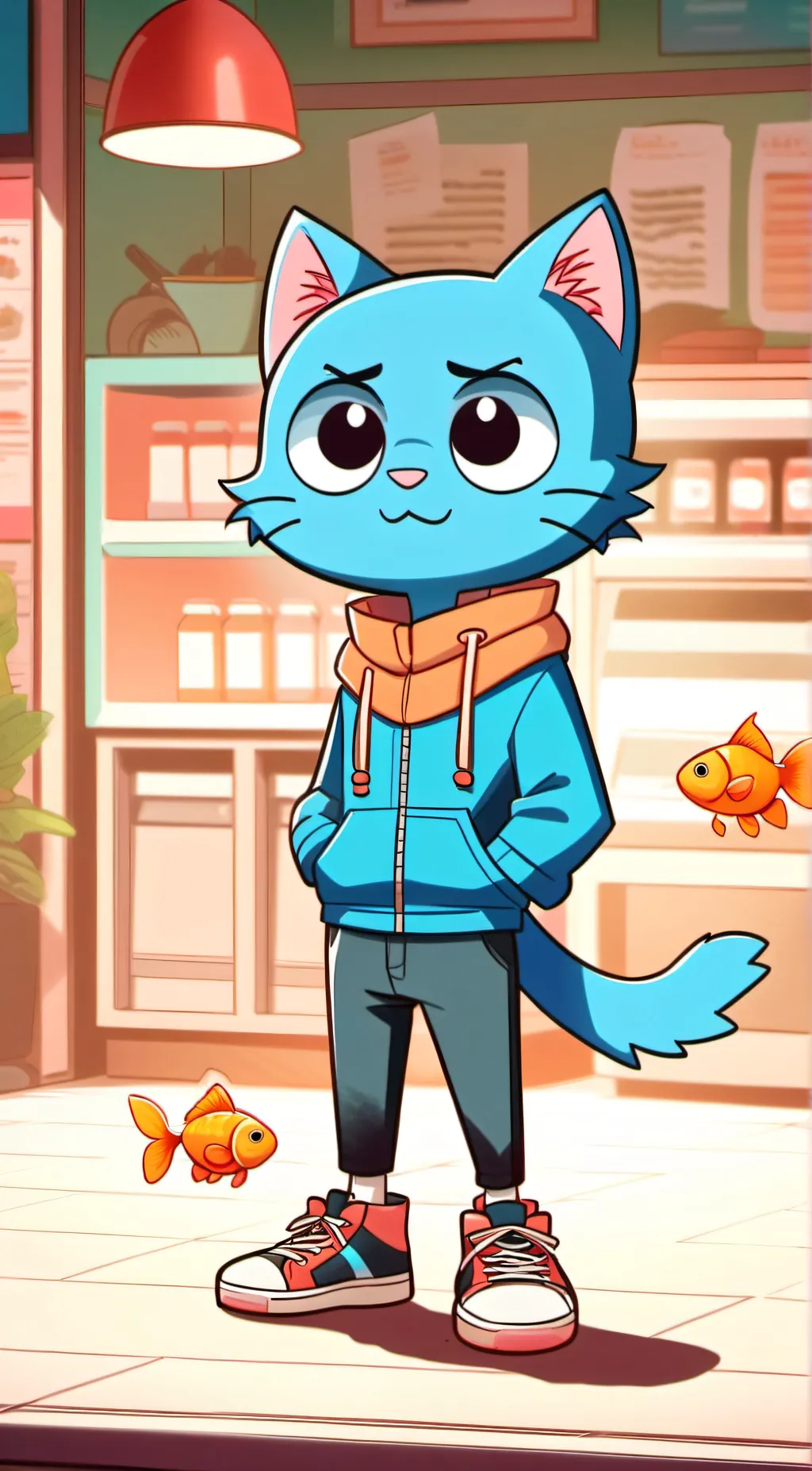 ai character: Gumball background