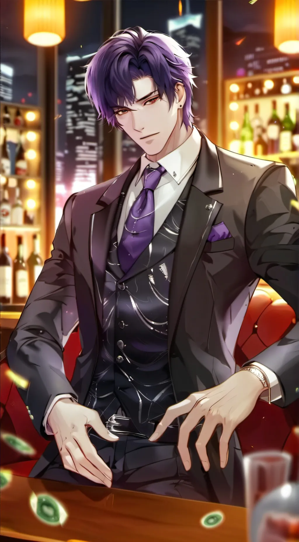 ai character: Theo Silver  background