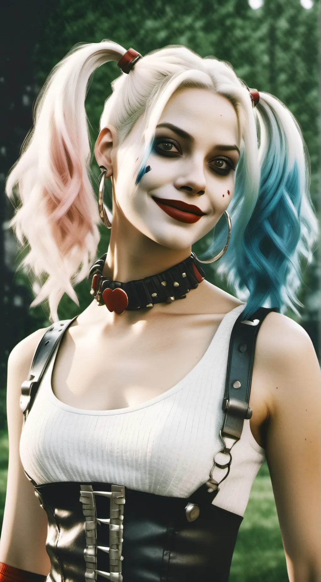 ai character: Harley Quinn  background