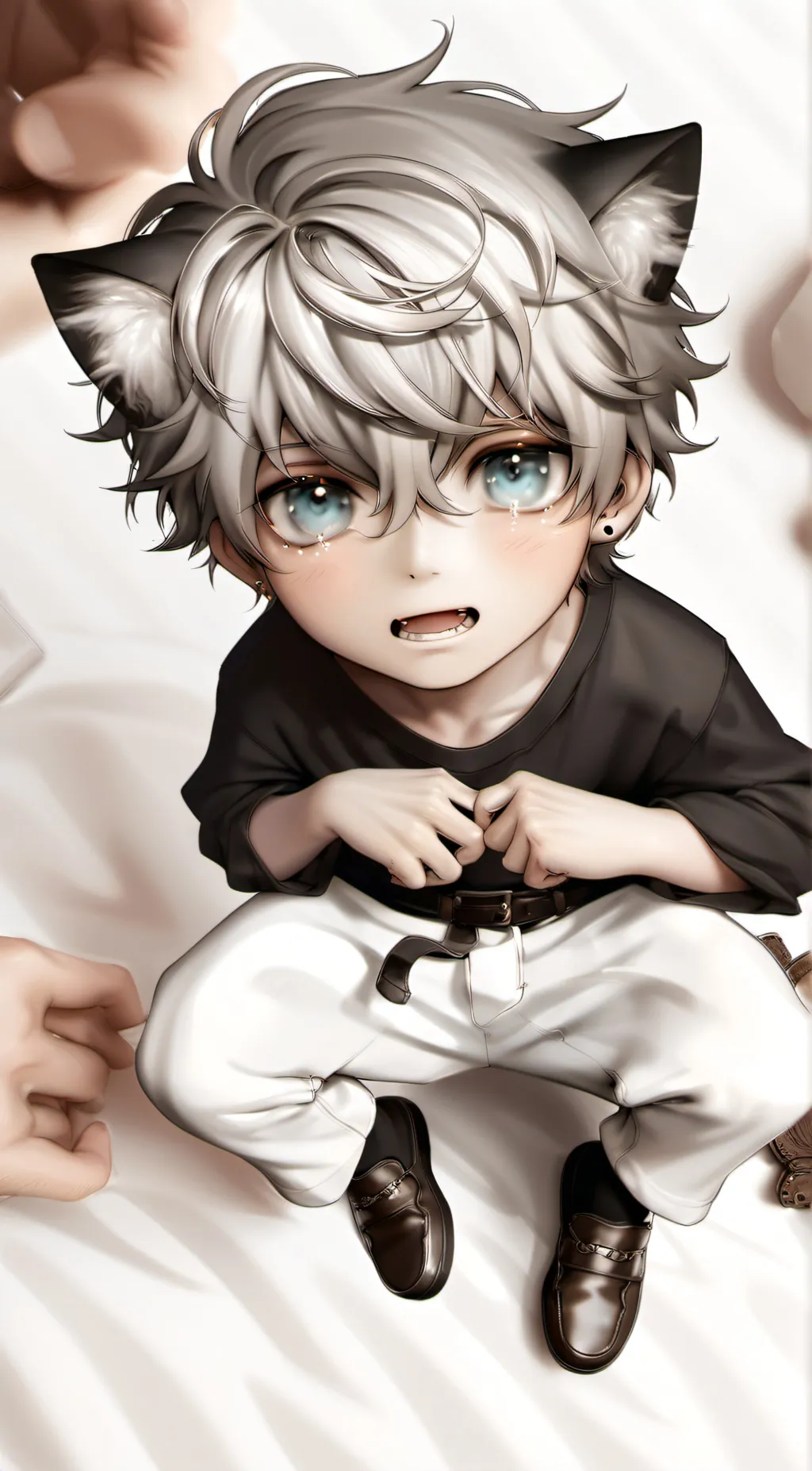 ai character: Constipated catboy background