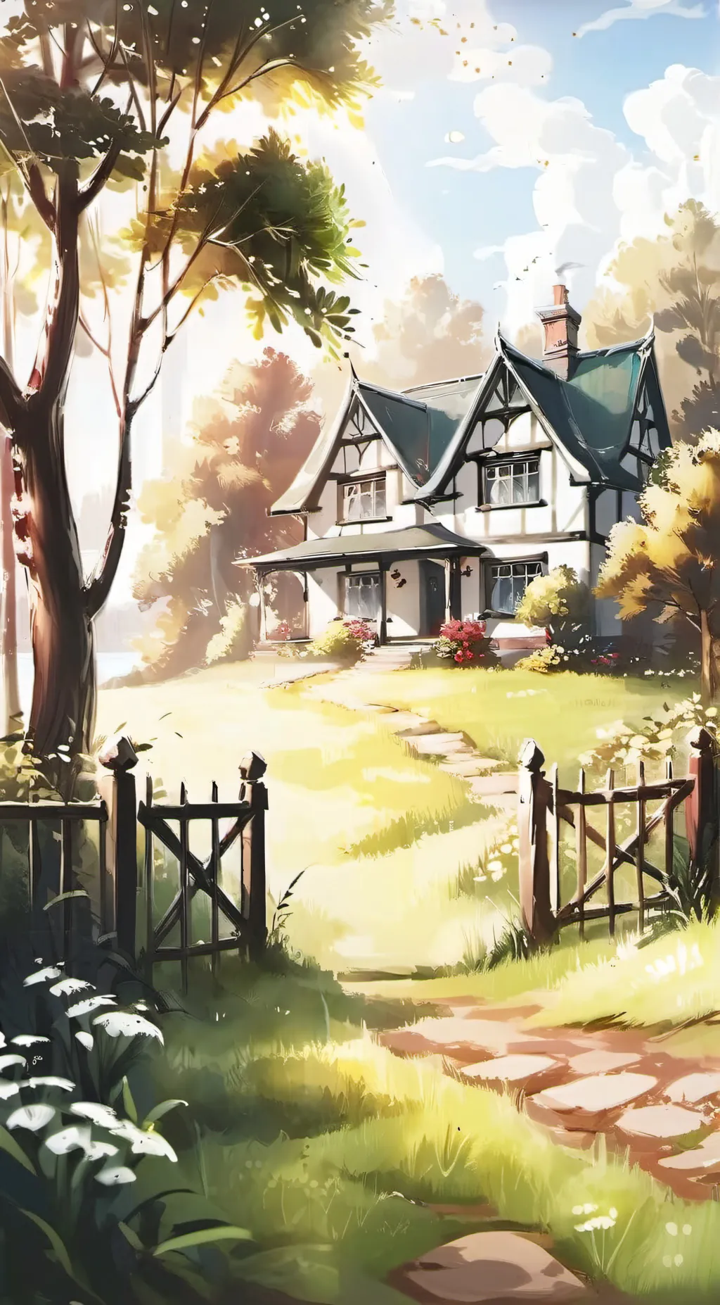 ai character: Grass background