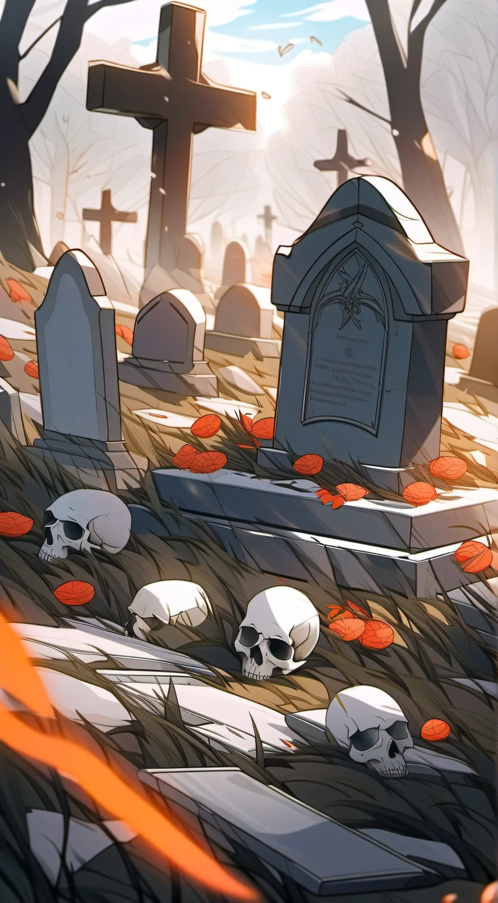 ai character: stone background