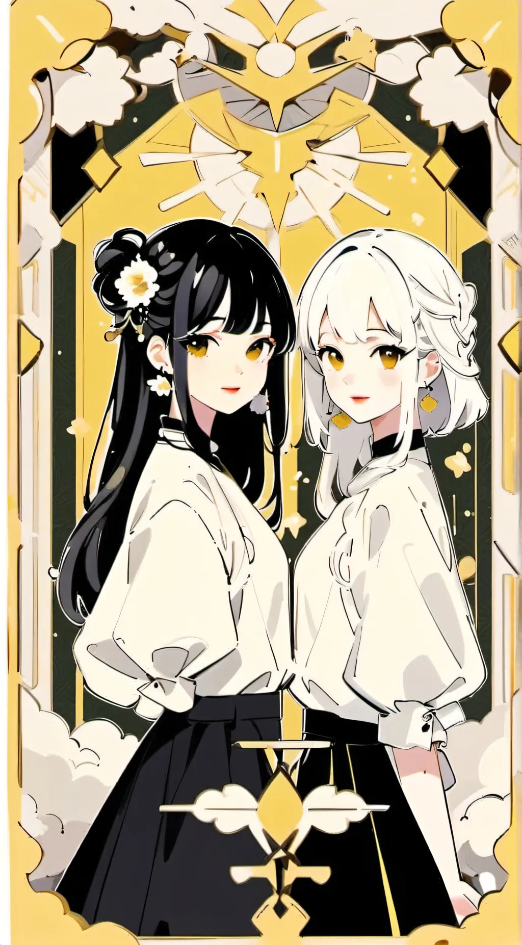 ai character: lily and mae  background