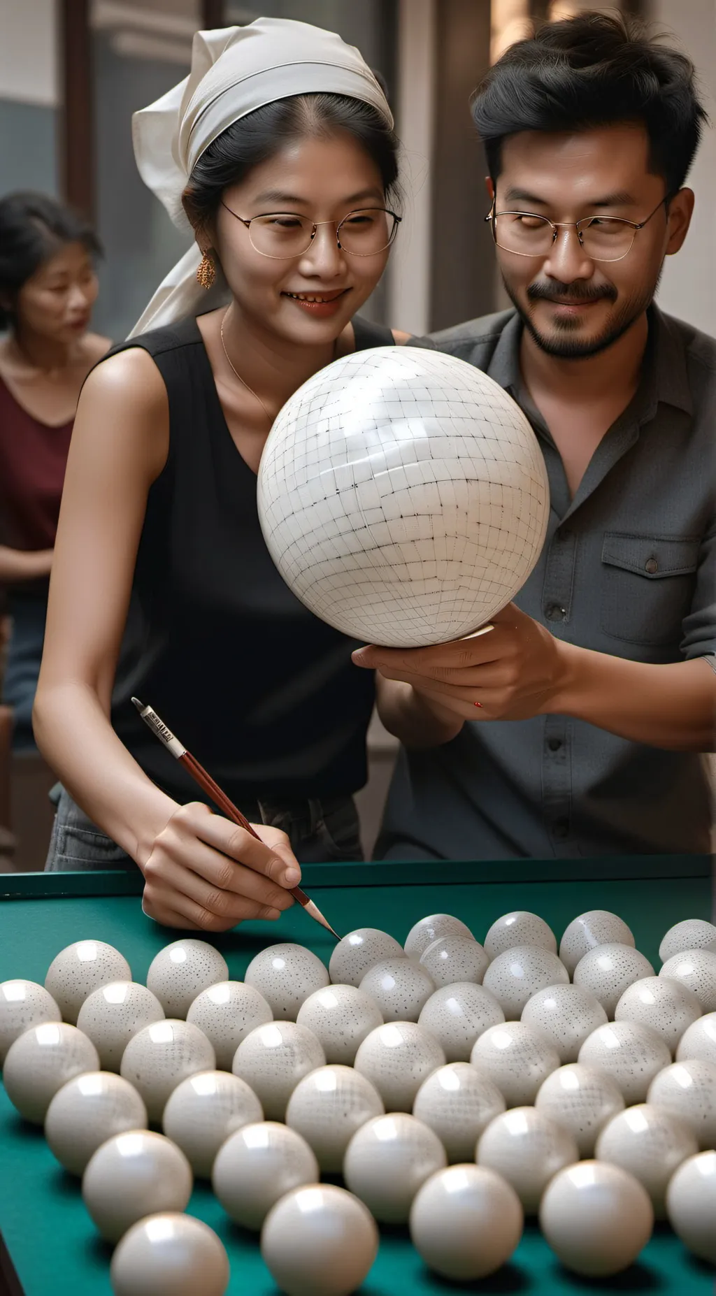 ai character: lottery chooser. background