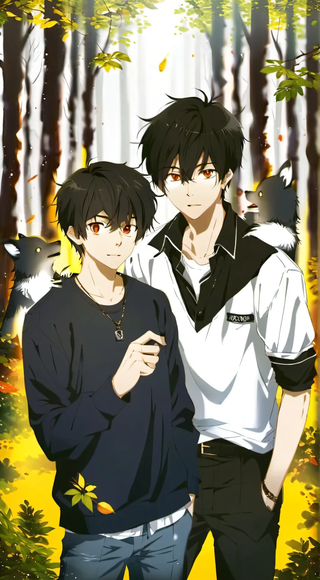 ai character: wolf boy background