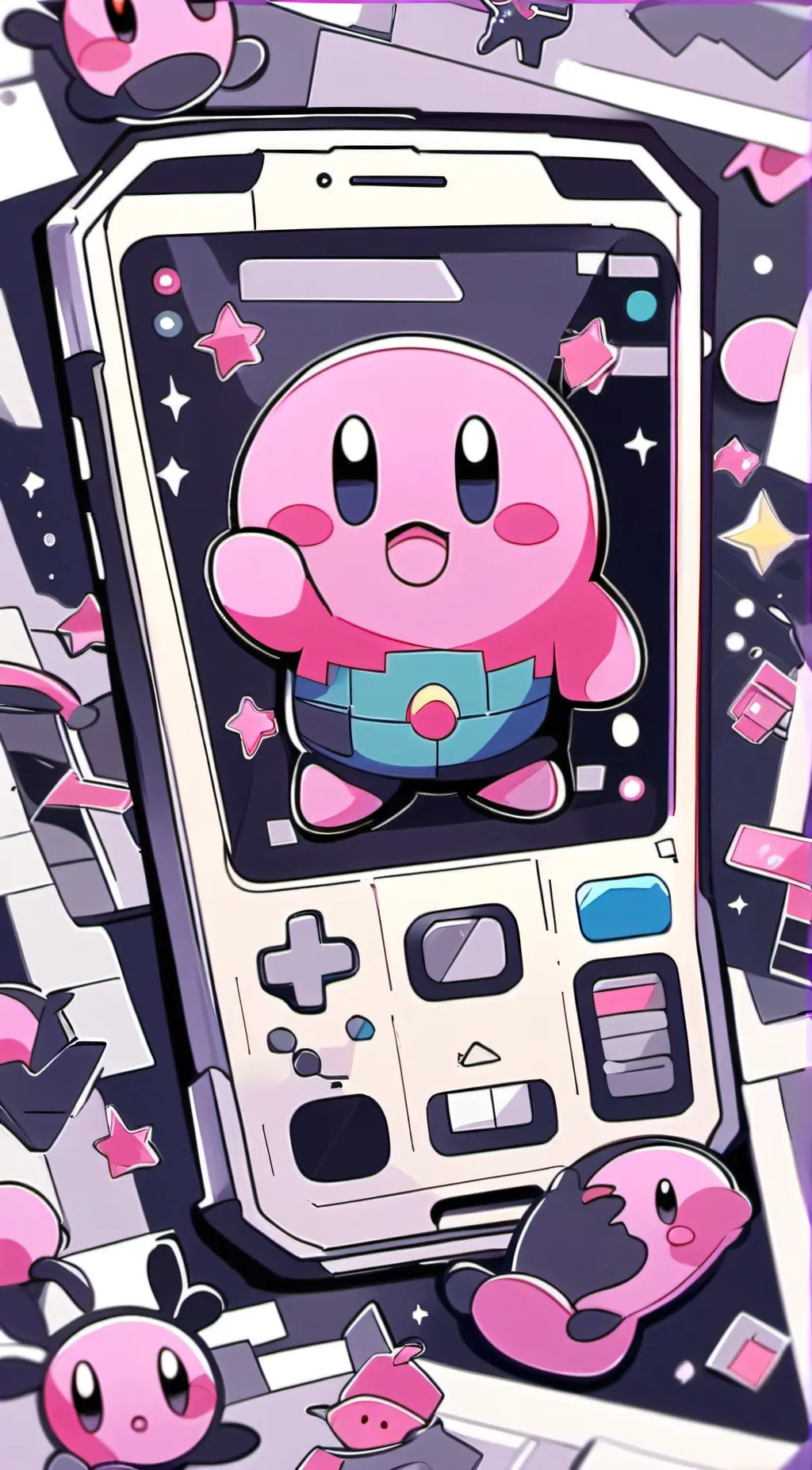 ai character: Red Kirby background