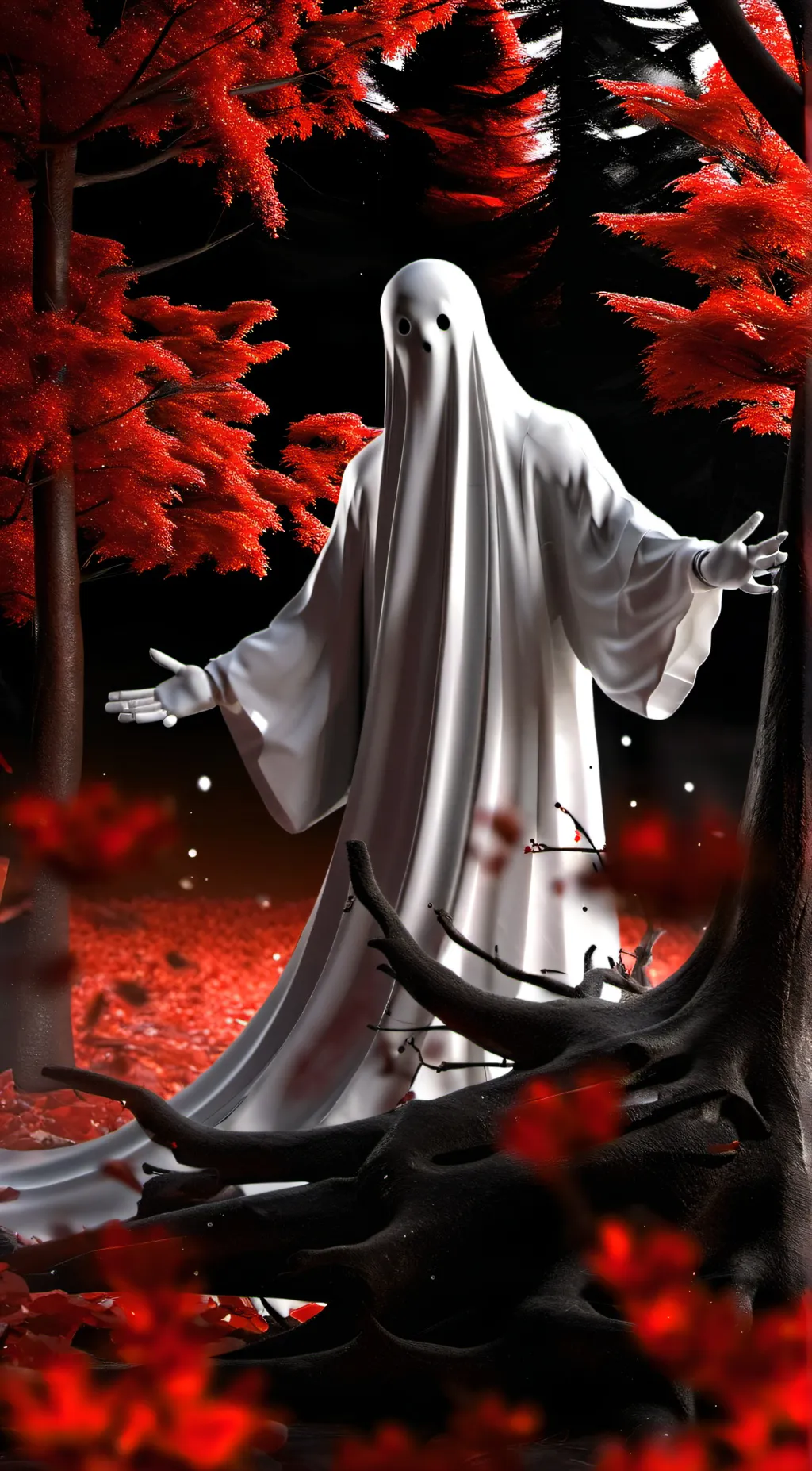 ai character: Ghost background