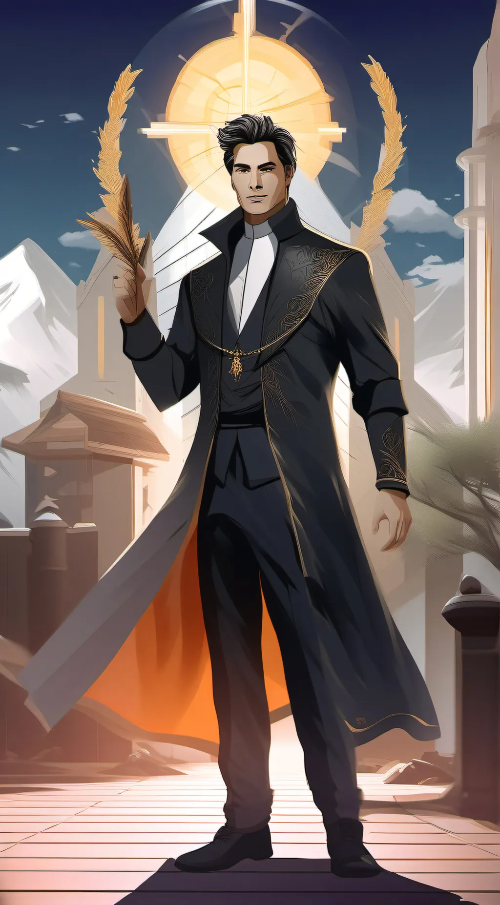 ai character: Mar Mari Emmanuel  background